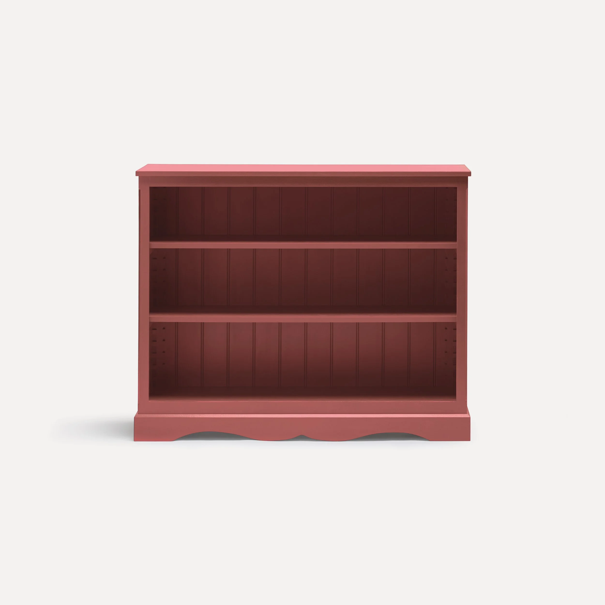 Gustavian style semi bespoke hand painted traditional wooden bookcase designed by Imperfect Interiors and Pilgrim House