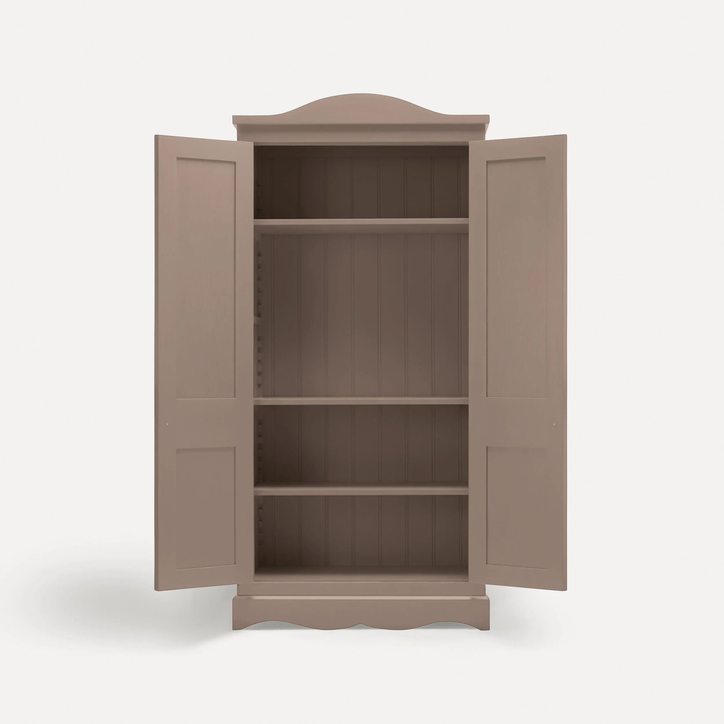 Freestanding Gustavian style semi bespoke traditional wooden tv cabinet media unit hand painted designed by Imperfect Interiors and Pilgrim House