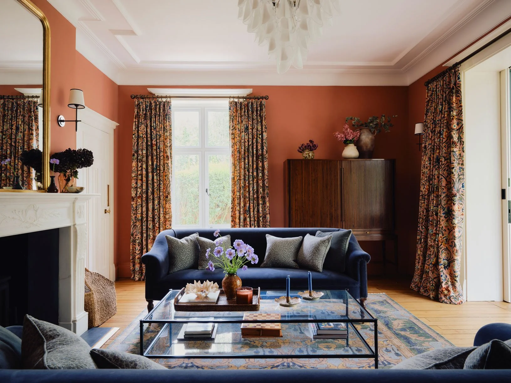 Imperfect Interiors designed living room painted in Imperfect Interiors x Pilgrim Stewed Plum paint