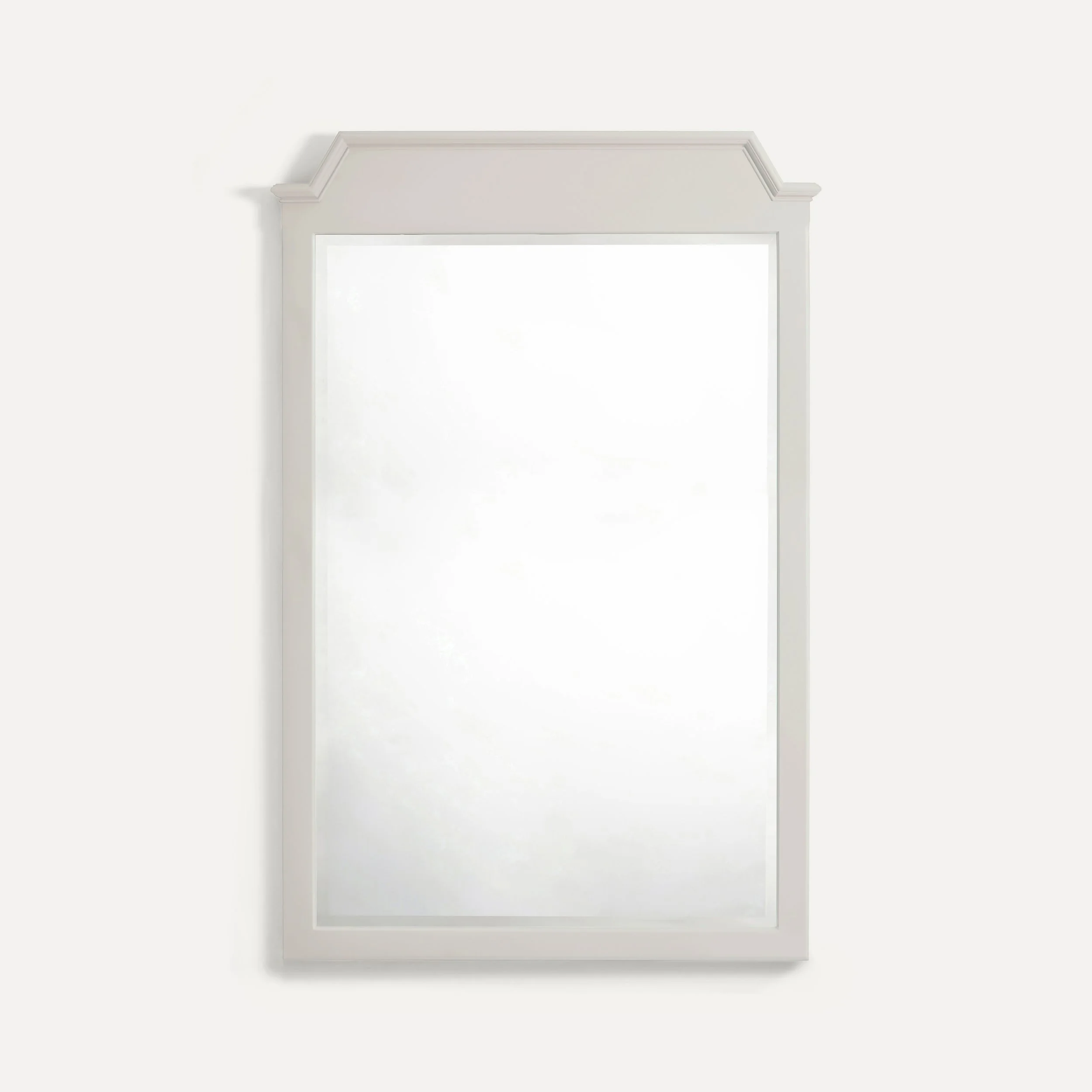 Rustic style semi bespoke hand painted traditional backless wooden mirrors designed by Imperfect Interiors and Pilgrim House