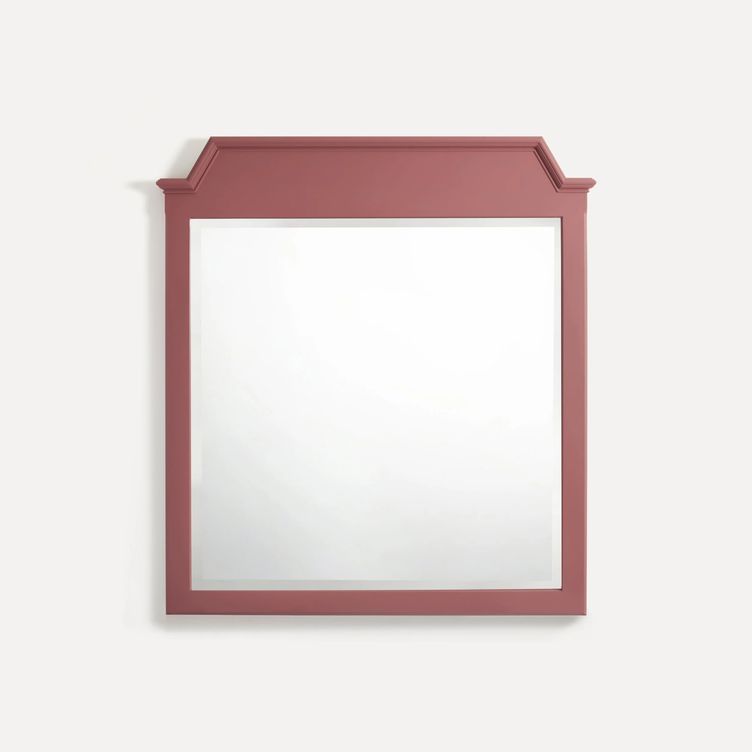 Rustic style semi bespoke hand painted traditional backless wooden mirrors designed by Imperfect Interiors and Pilgrim House