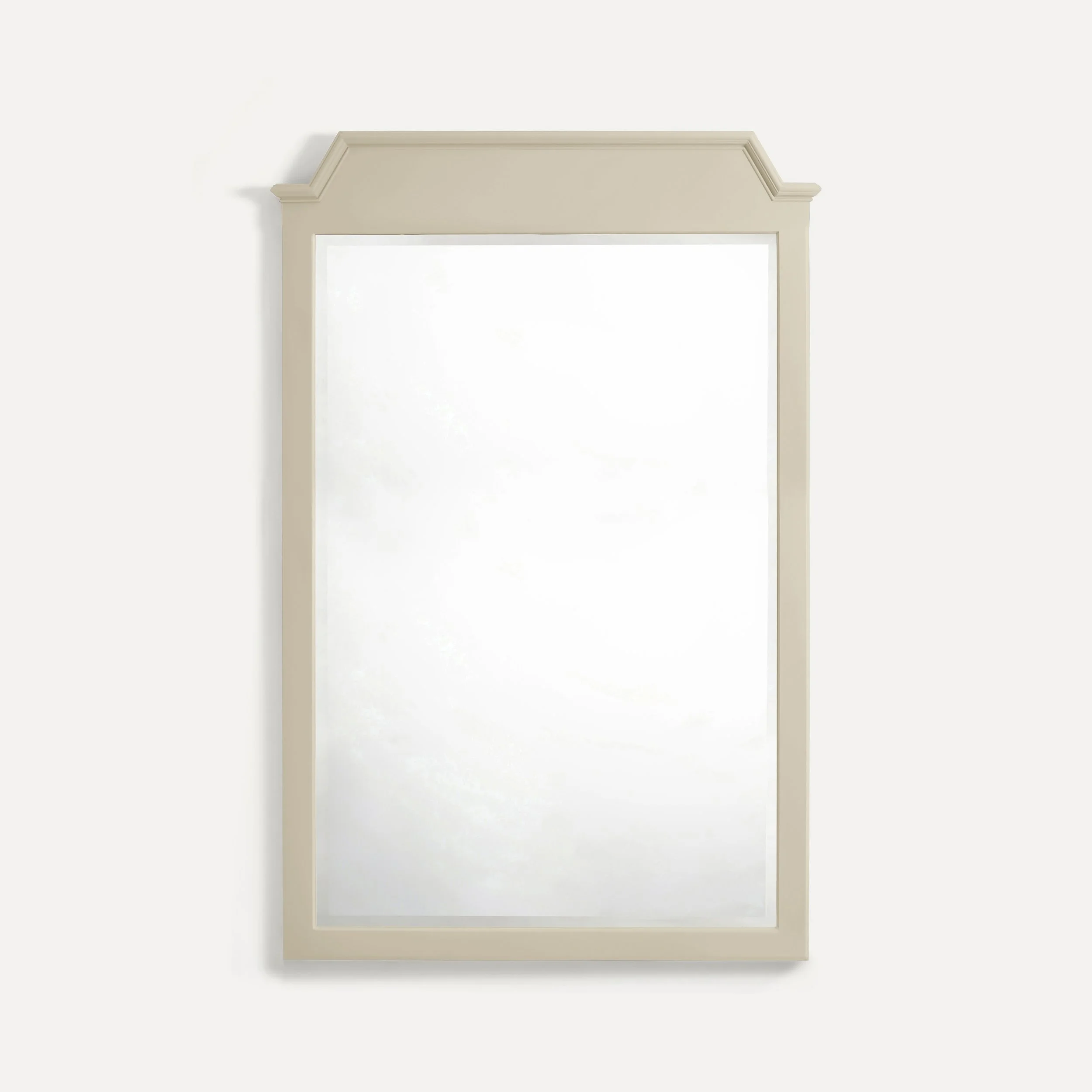 Rustic style semi bespoke hand painted traditional backless wooden mirrors designed by Imperfect Interiors and Pilgrim House