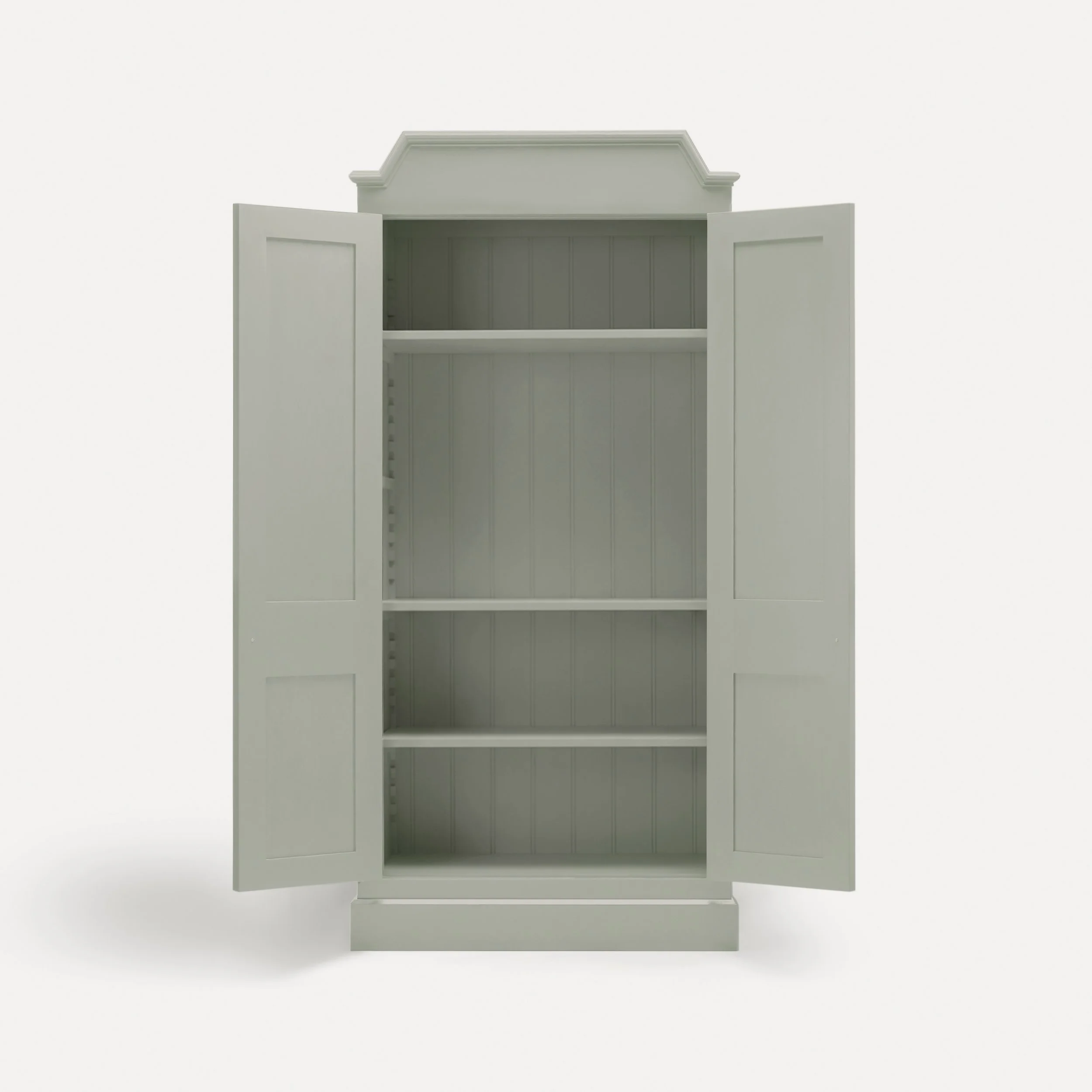 Freestanding Rustic style semi bespoke traditional wooden tv cabinet media unit hand painted designed by Imperfect Interiors and Pilgrim House