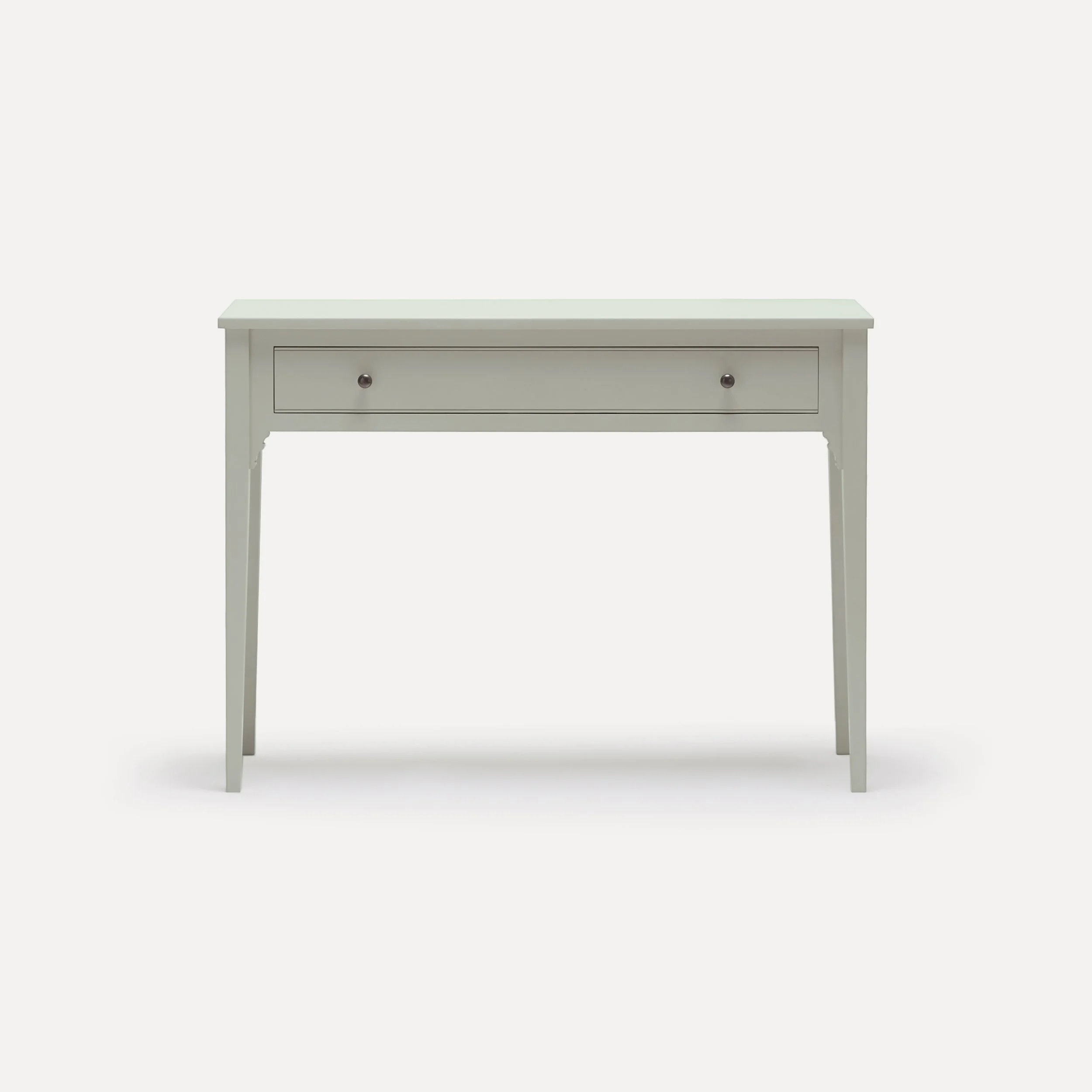 Georgian style semi bespoke hand painted traditional desk console designed by Imperfect Interiors and Pilgrim House