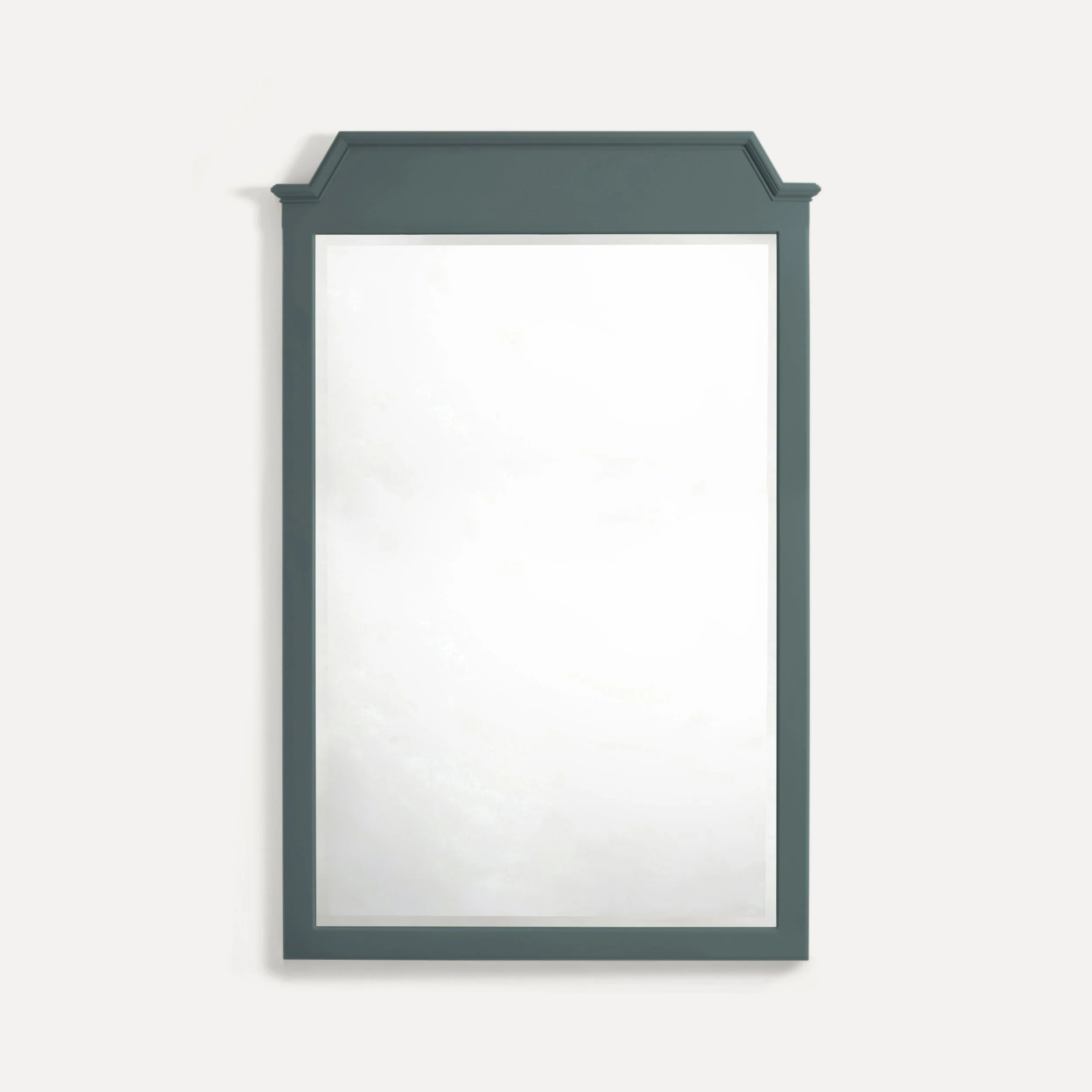 Rustic style semi bespoke hand painted traditional backless wooden mirrors designed by Imperfect Interiors and Pilgrim House