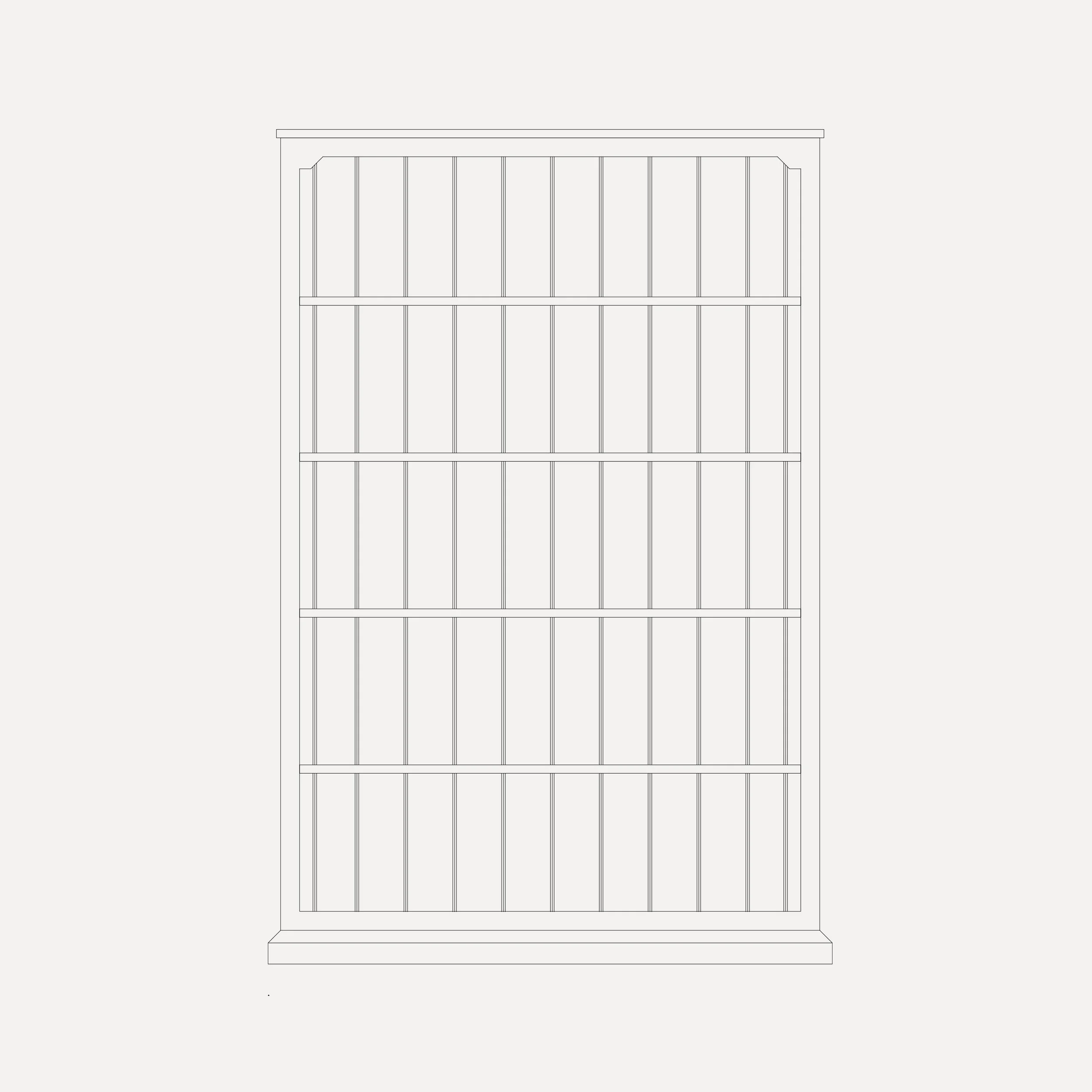 Rustic style semi bespoke hand painted traditional wooden bookcase designed by Imperfect Interiors and Pilgrim House