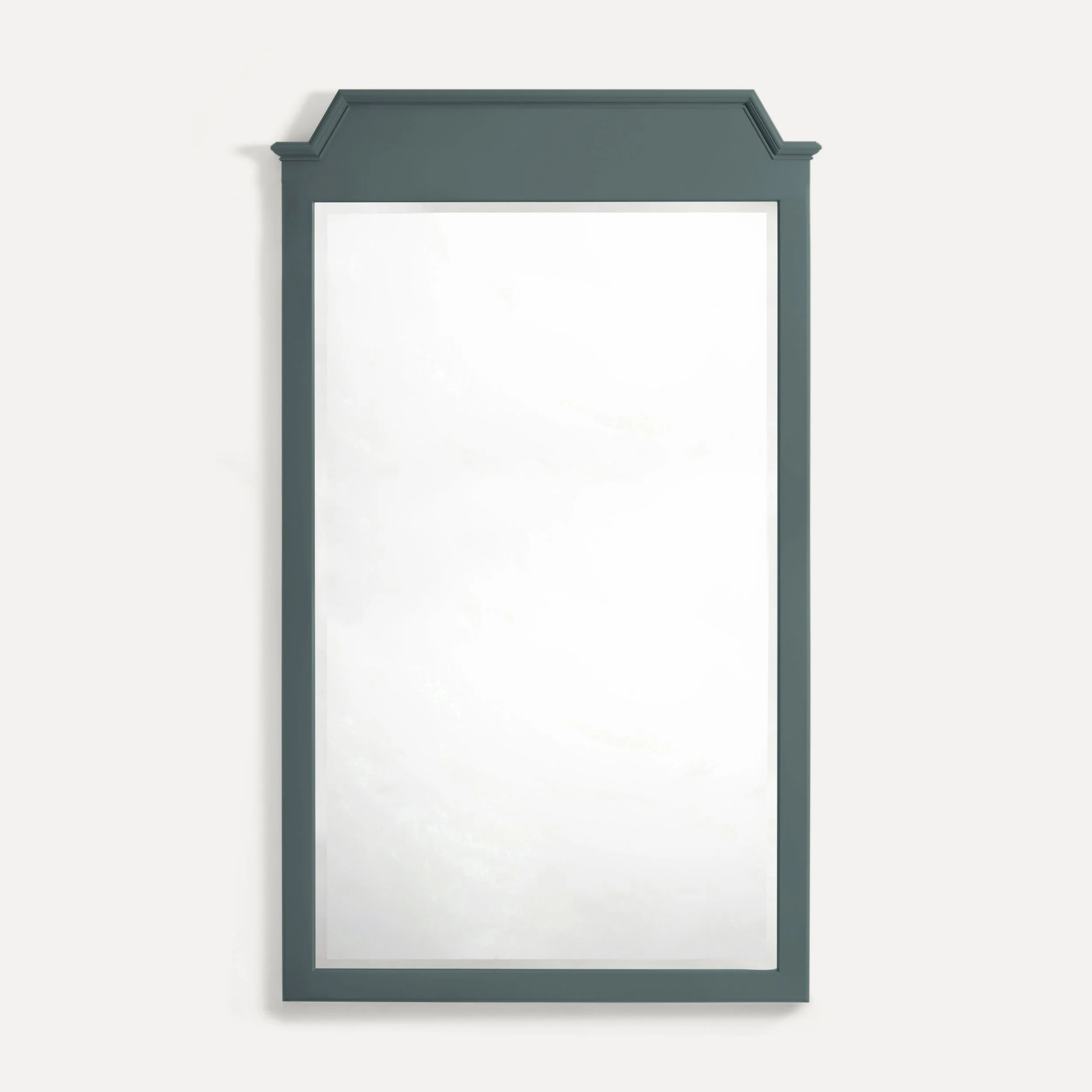 Rustic style semi bespoke hand painted traditional backless wooden mirrors designed by Imperfect Interiors and Pilgrim House