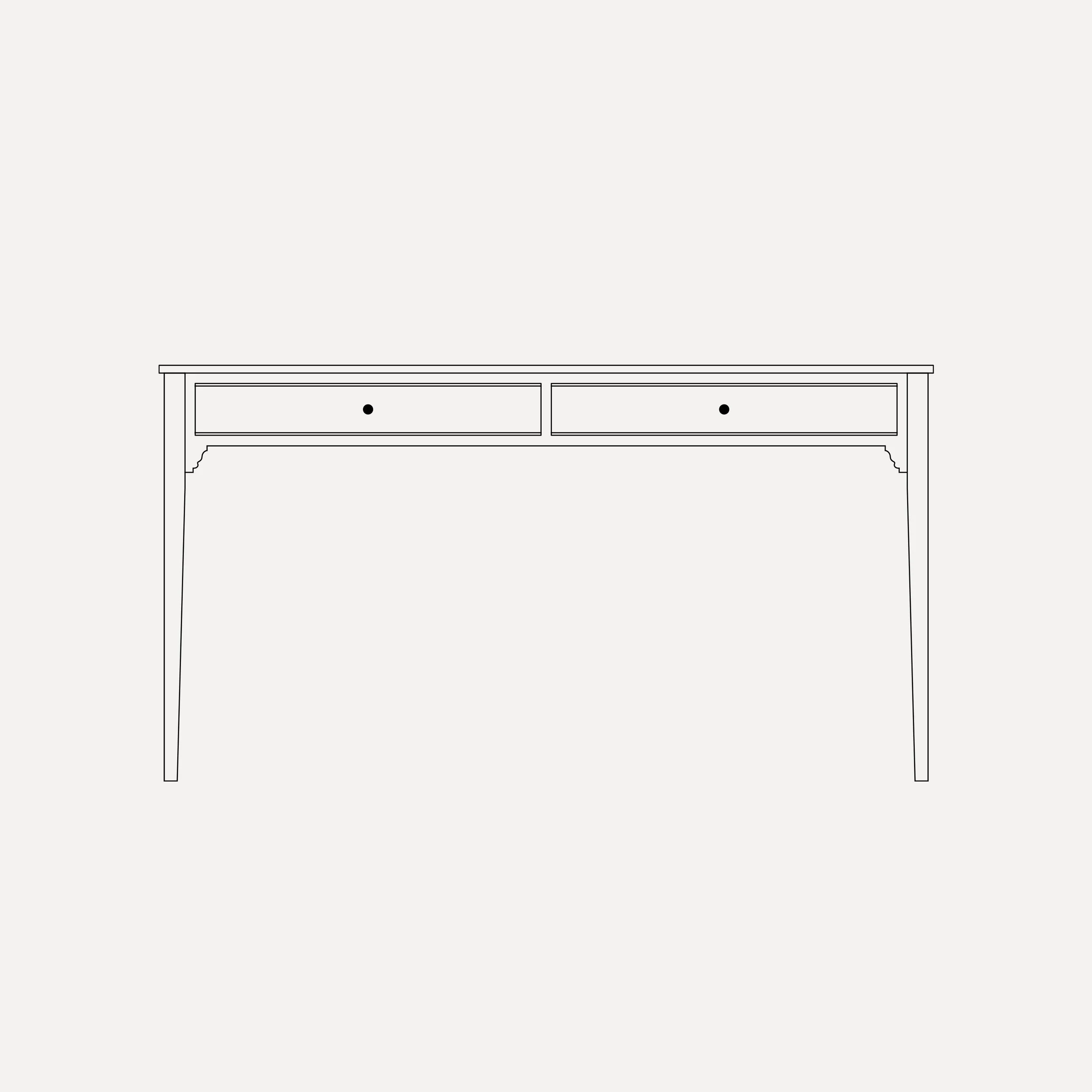 Georgian style semi bespoke hand painted traditional desk console designed by Imperfect Interiors and Pilgrim House