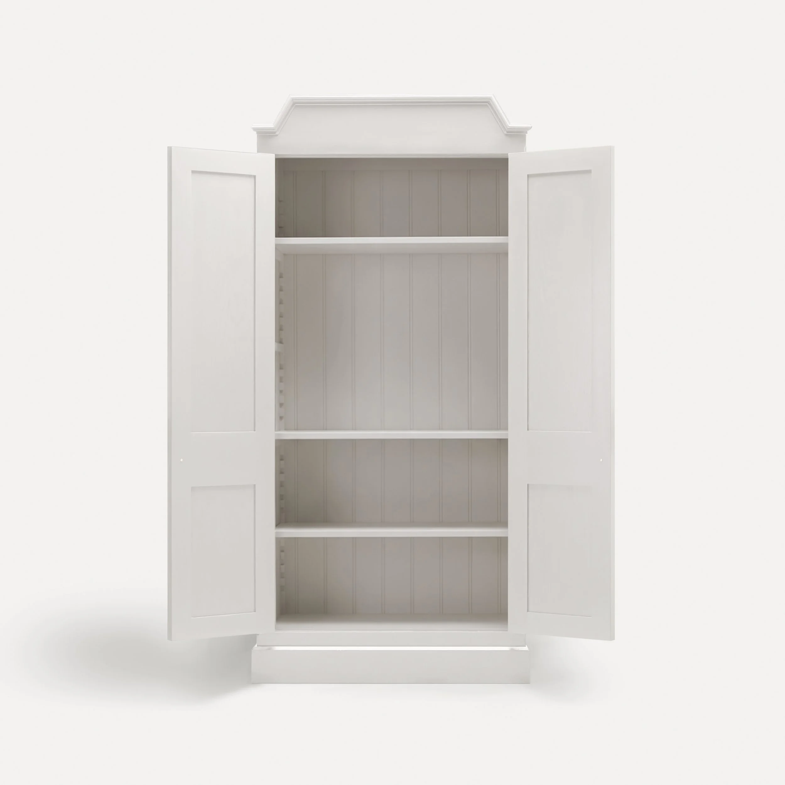 Freestanding Rustic style semi bespoke traditional wooden tv cabinet media unit hand painted designed by Imperfect Interiors and Pilgrim House