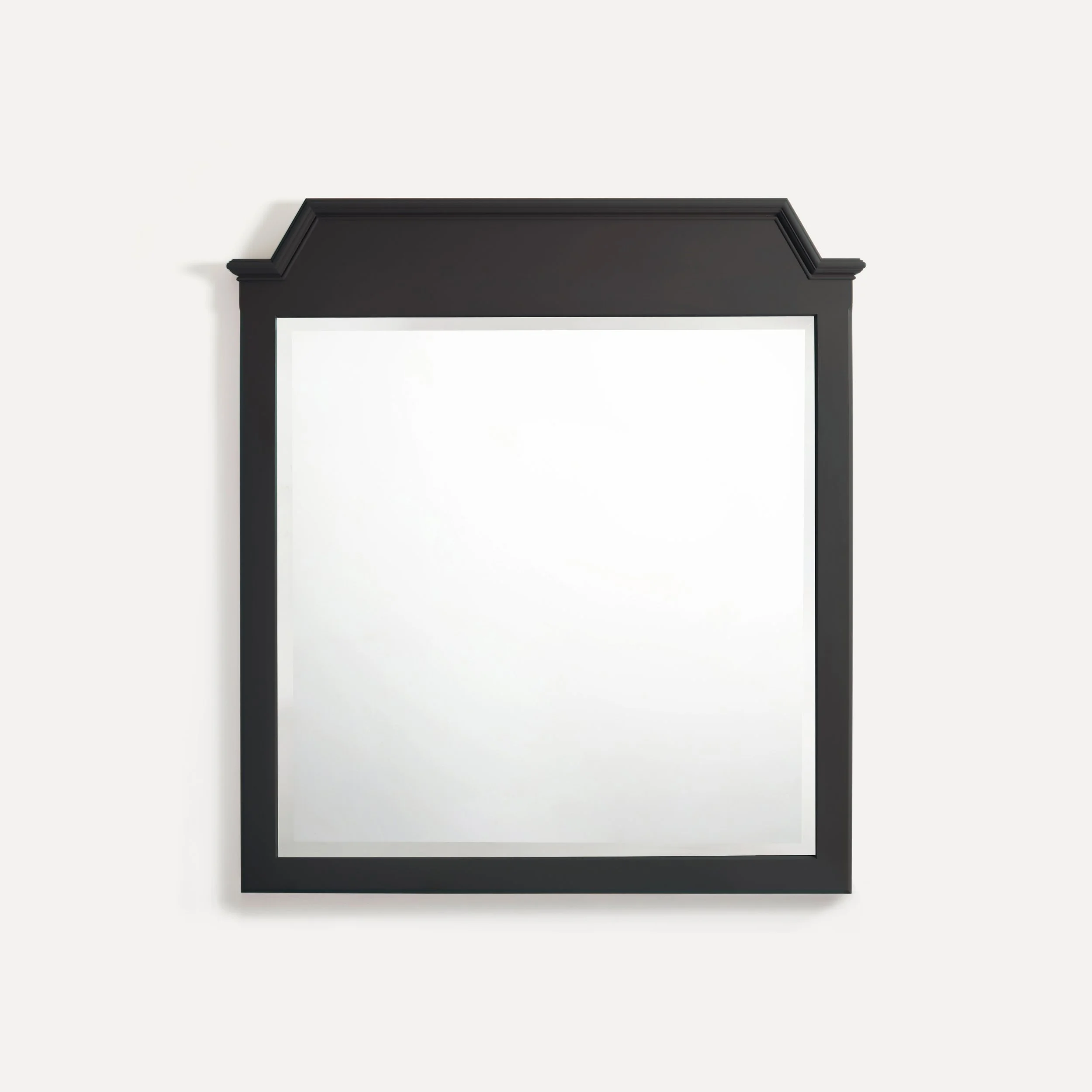 Rustic style semi bespoke hand painted traditional backless wooden mirrors designed by Imperfect Interiors and Pilgrim House