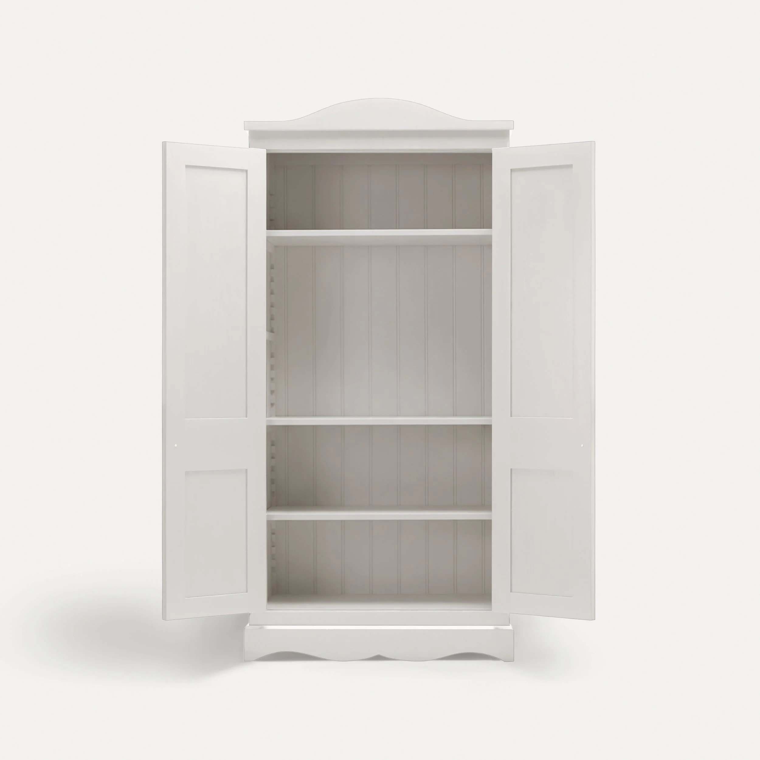 Freestanding Gustavian style semi bespoke traditional wooden tv cabinet media unit hand painted designed by Imperfect Interiors and Pilgrim House