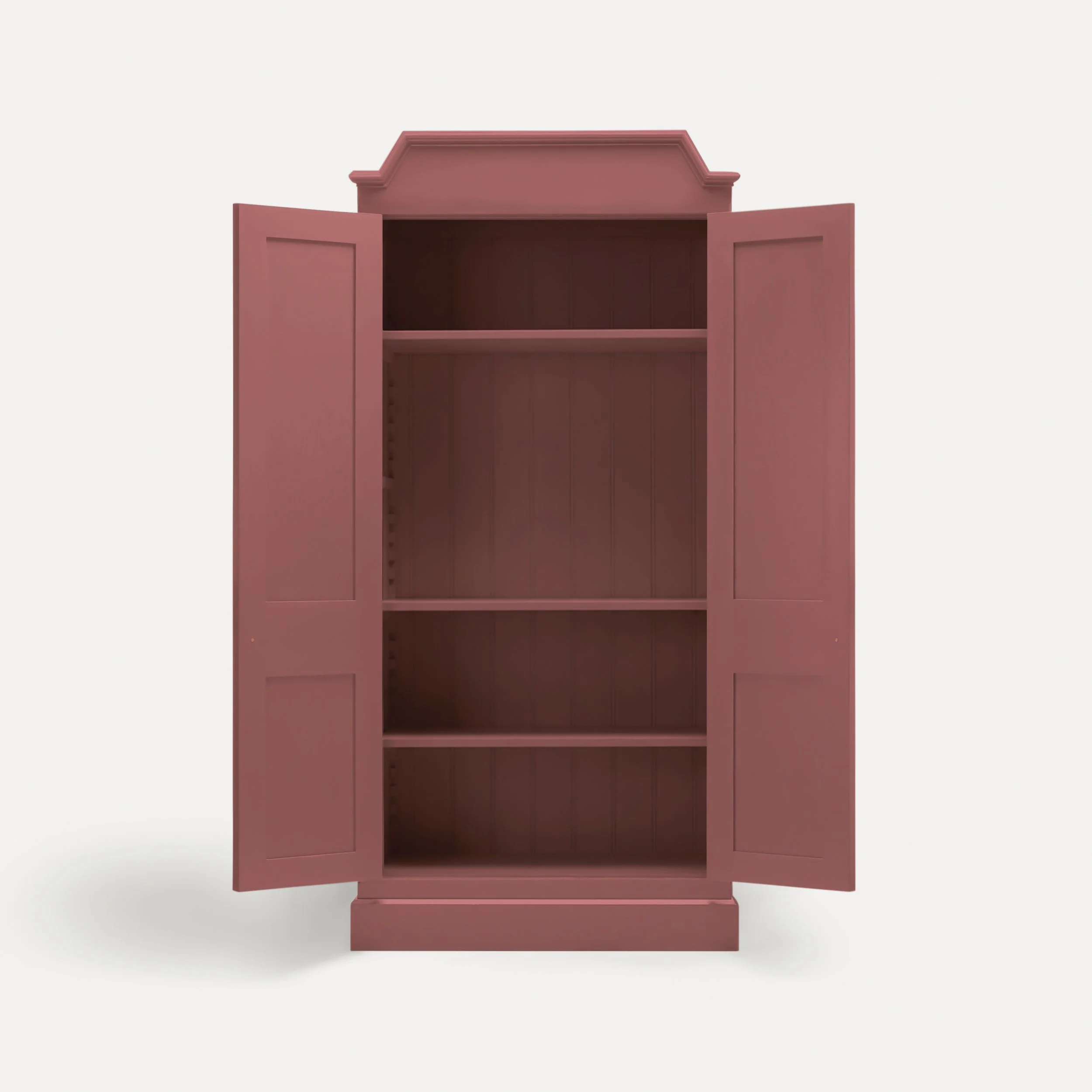 Freestanding Rustic style semi bespoke traditional wooden tv cabinet media unit hand painted designed by Imperfect Interiors and Pilgrim House