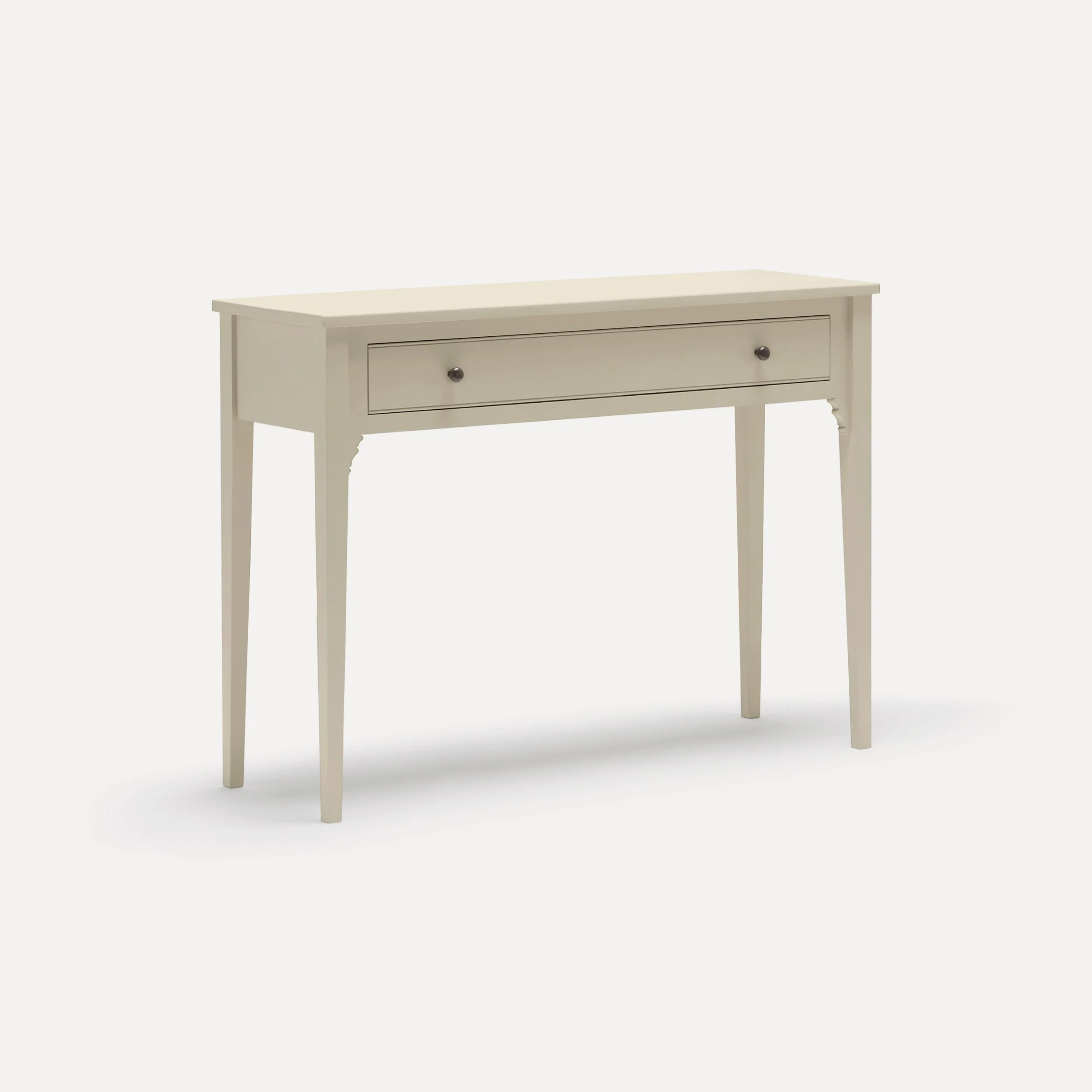 Georgian style semi bespoke hand painted traditional desk console designed by Imperfect Interiors and Pilgrim House