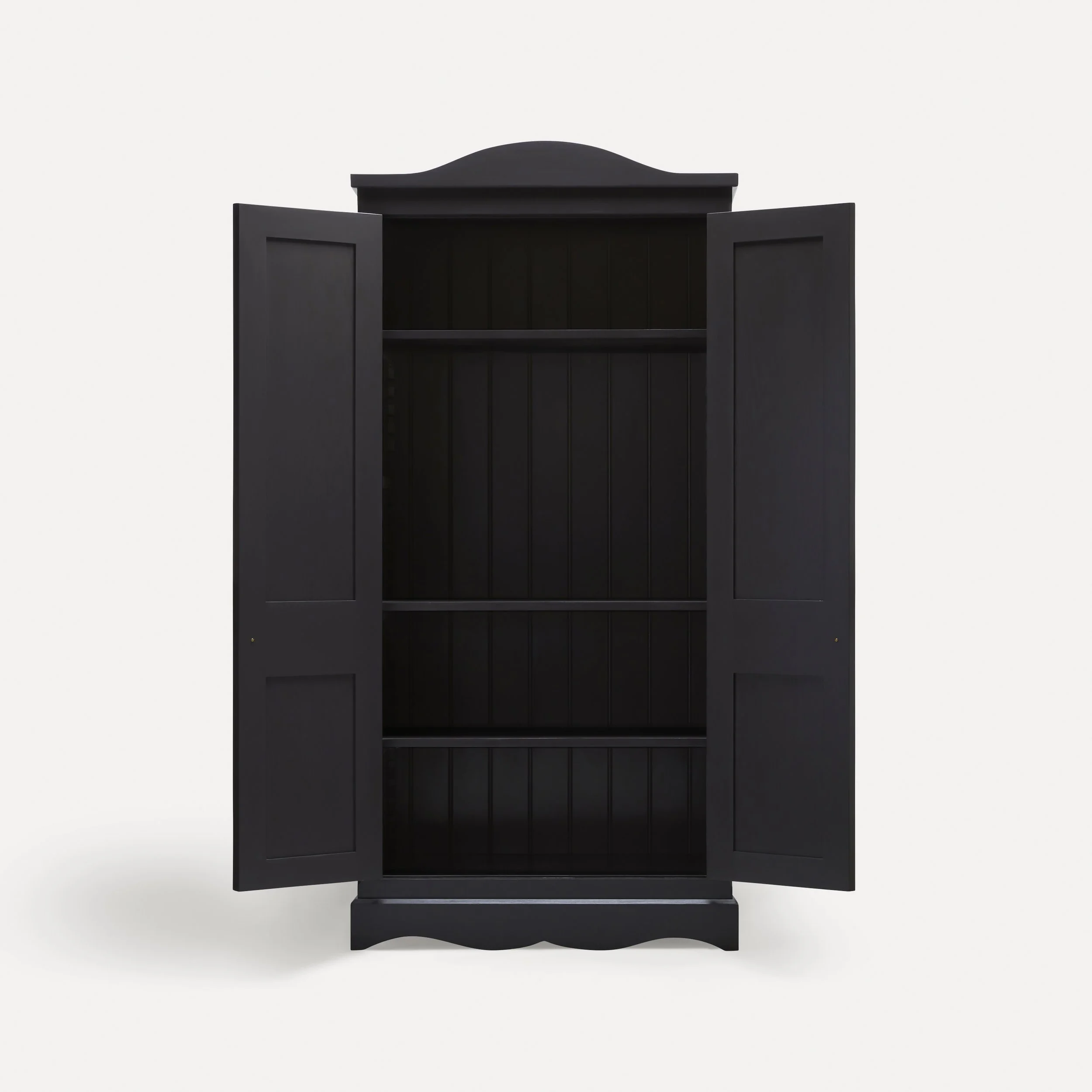 Freestanding Gustavian style semi bespoke traditional wooden tv cabinet media unit hand painted designed by Imperfect Interiors and Pilgrim House