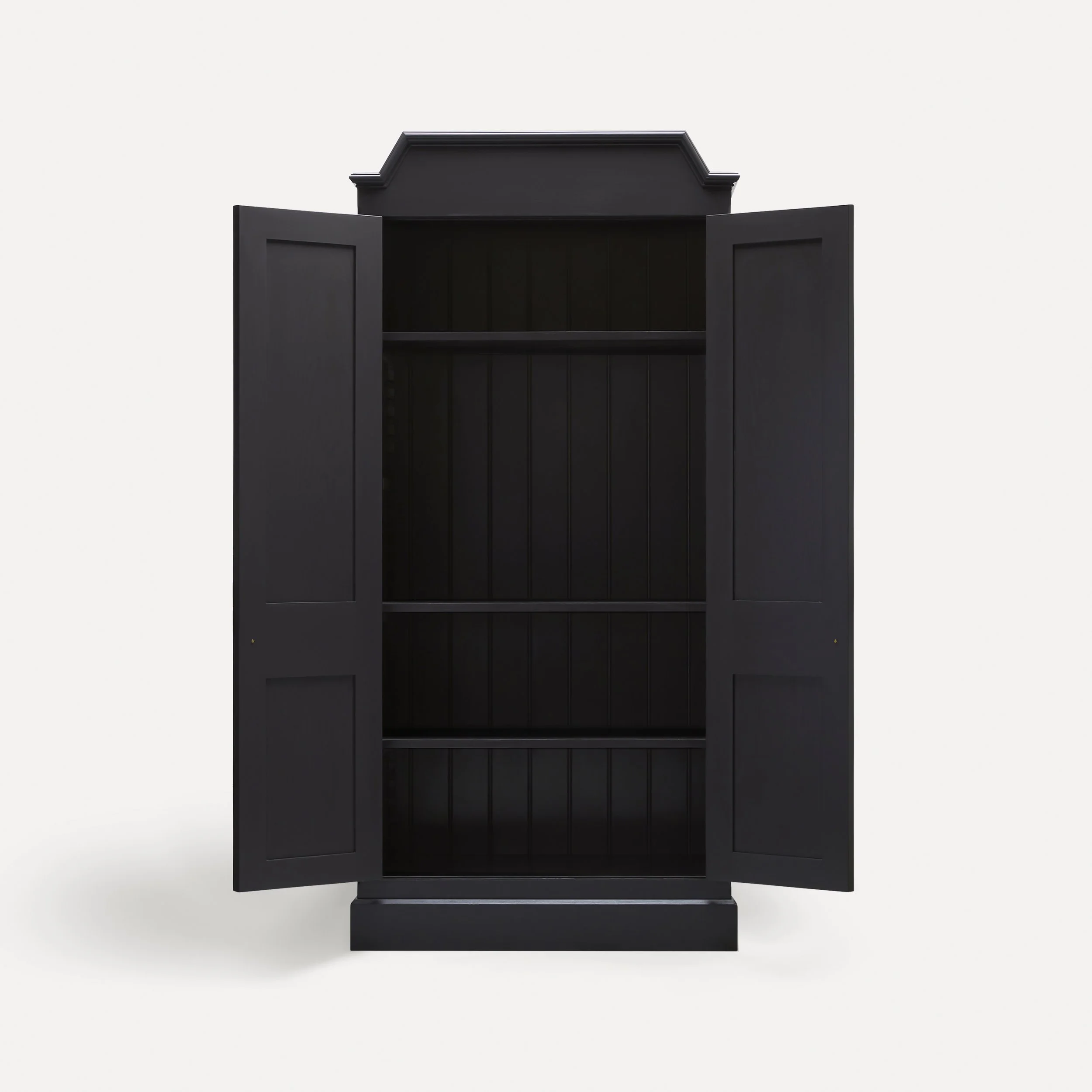 Freestanding Rustic style semi bespoke traditional wooden tv cabinet media unit hand painted designed by Imperfect Interiors and Pilgrim House