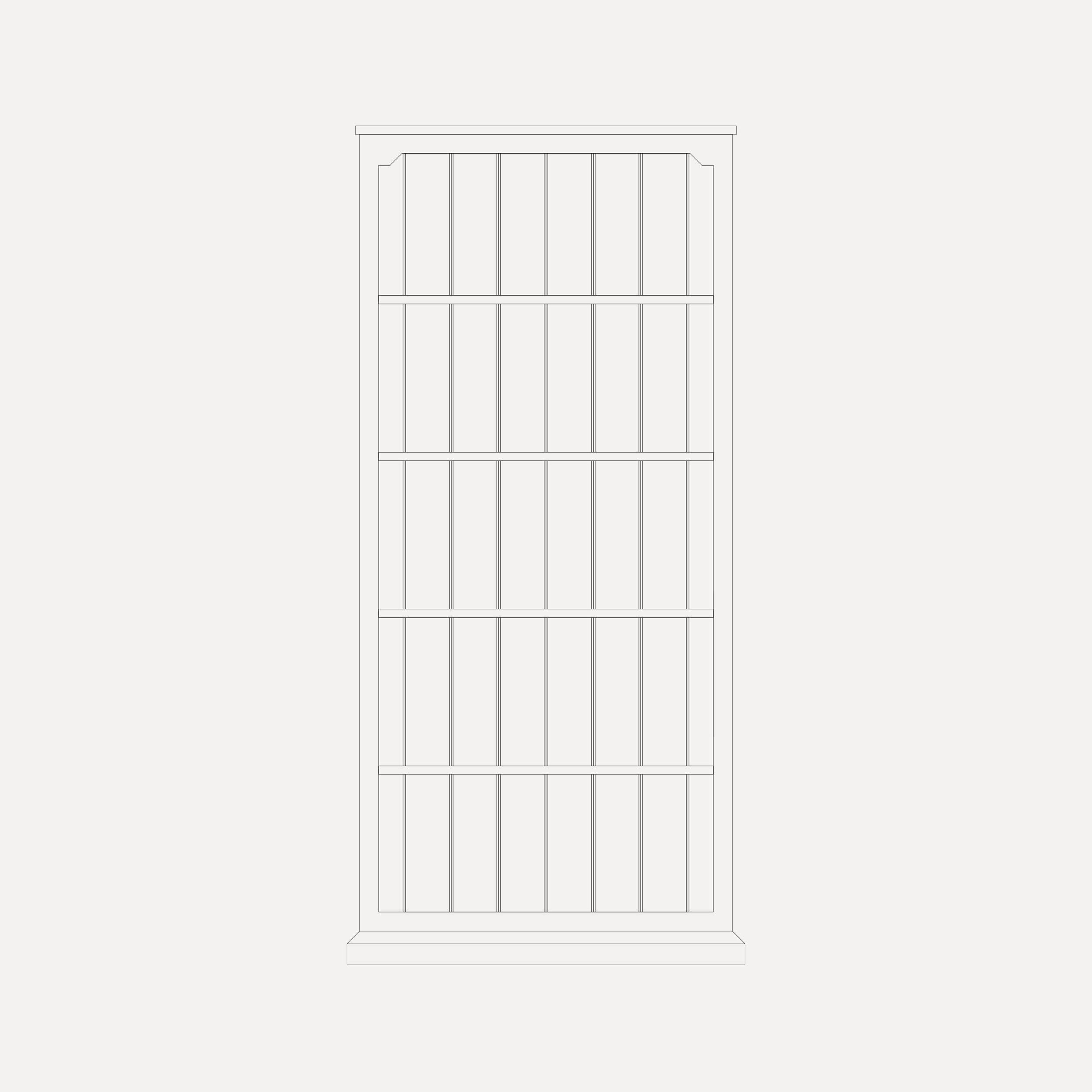 Rustic style semi bespoke hand painted traditional wooden bookcase designed by Imperfect Interiors and Pilgrim House