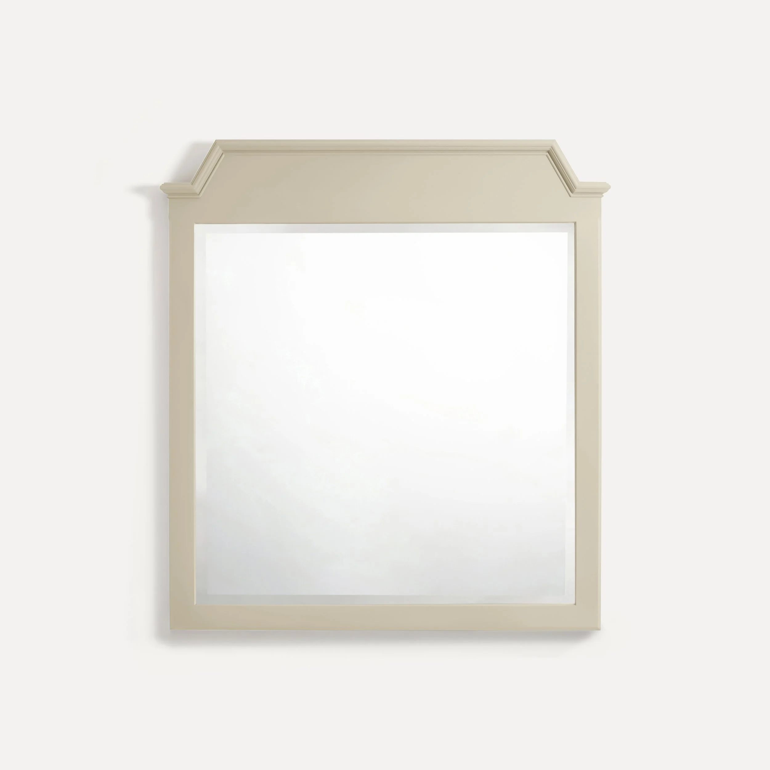 Rustic style semi bespoke hand painted traditional backless wooden mirrors designed by Imperfect Interiors and Pilgrim House