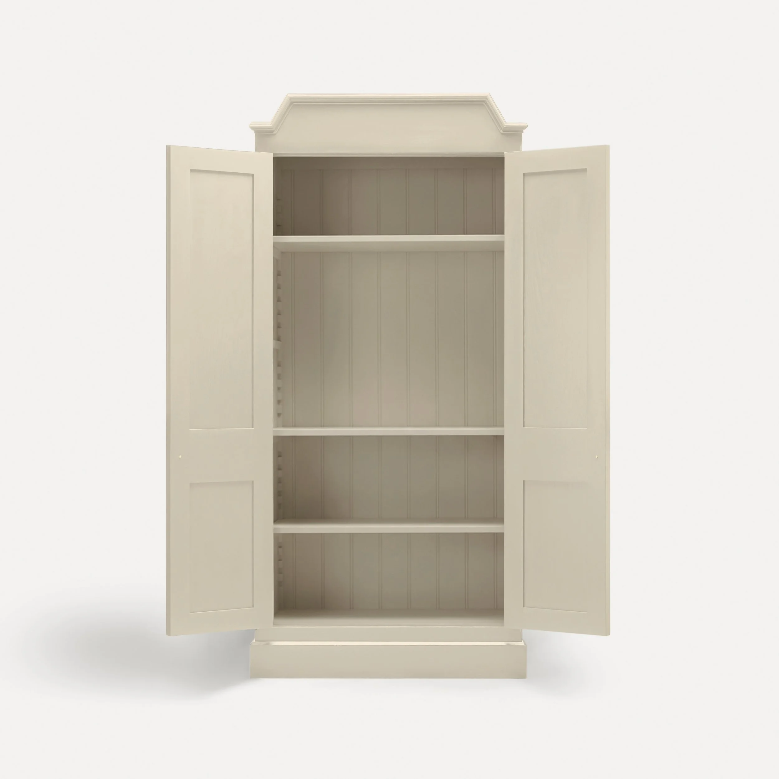 Freestanding Rustic style semi bespoke traditional wooden tv cabinet media unit hand painted designed by Imperfect Interiors and Pilgrim House