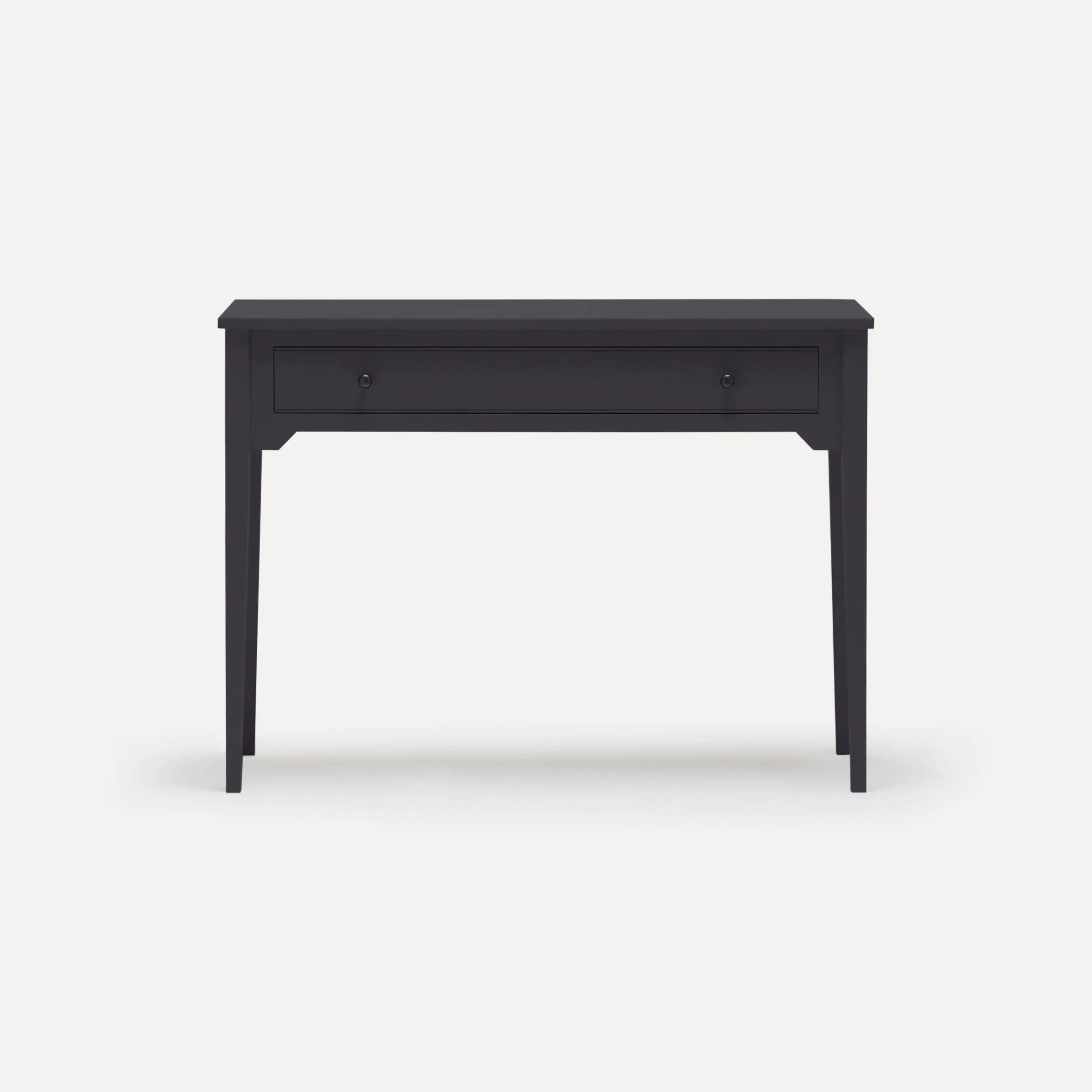 Rustic style semi bespoke hand painted traditional desk console designed by Imperfect Interiors and Pilgrim House