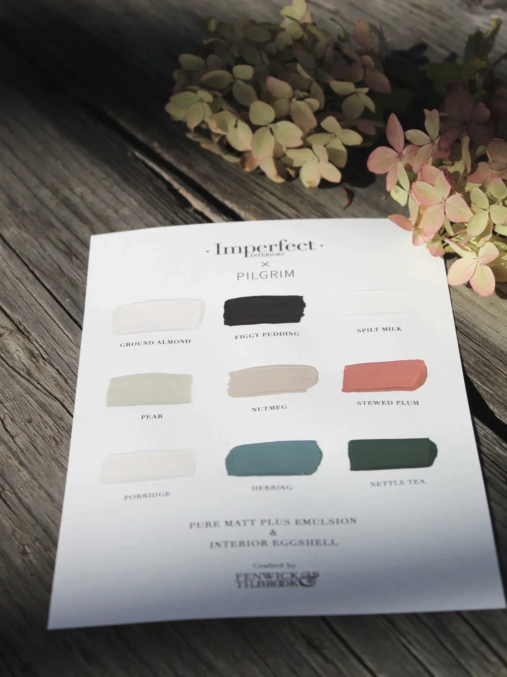 Free Hand Painted Swatch card