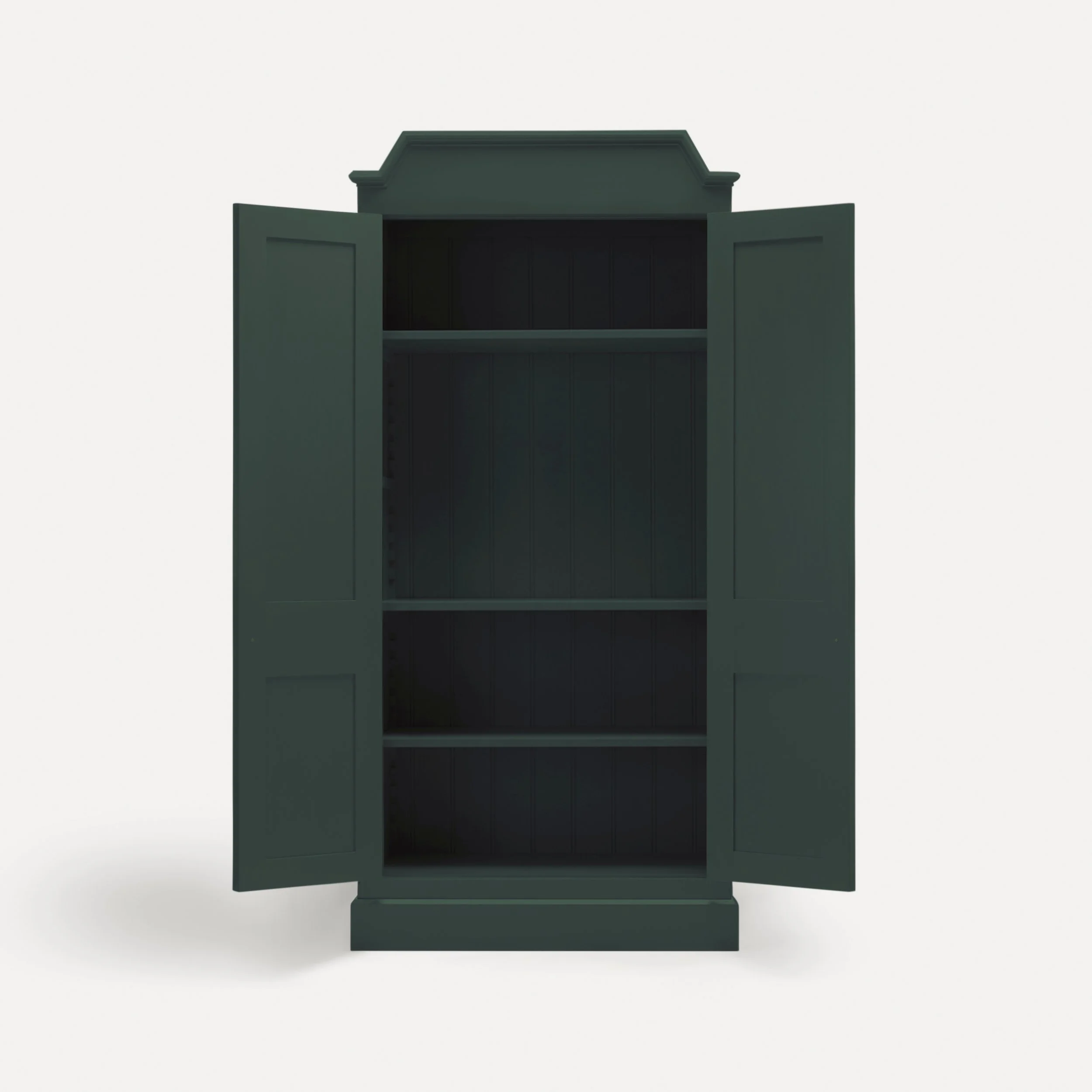 Freestanding Rustic style semi bespoke traditional wooden tv cabinet media unit hand painted designed by Imperfect Interiors and Pilgrim House