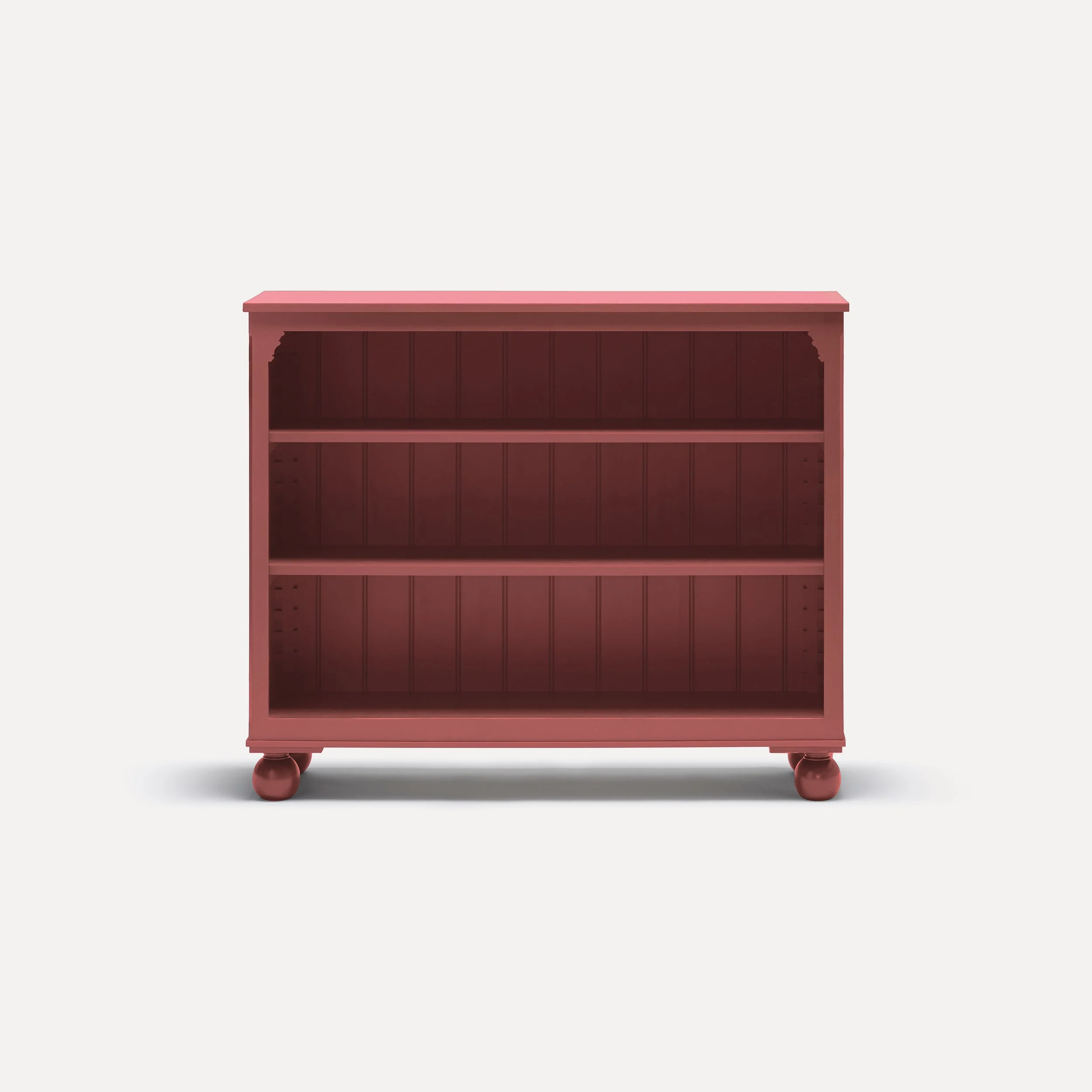 Georgian style semi bespoke hand painted traditional wooden bookcase designed by Imperfect Interiors and Pilgrim House