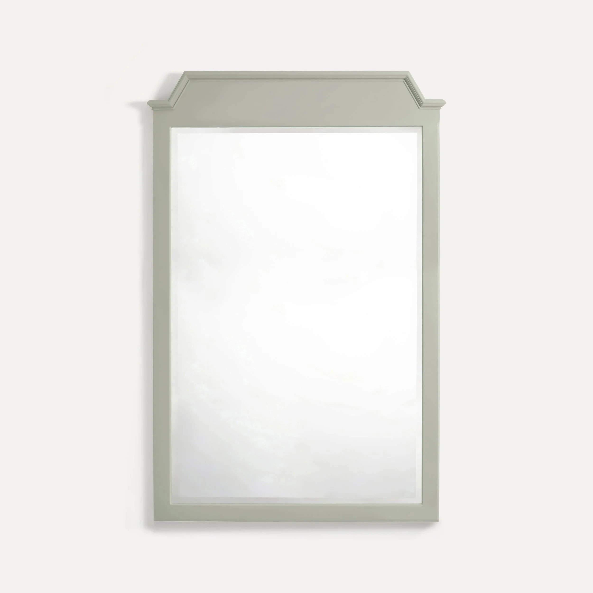 Rustic style semi bespoke hand painted traditional backless wooden mirrors designed by Imperfect Interiors and Pilgrim House