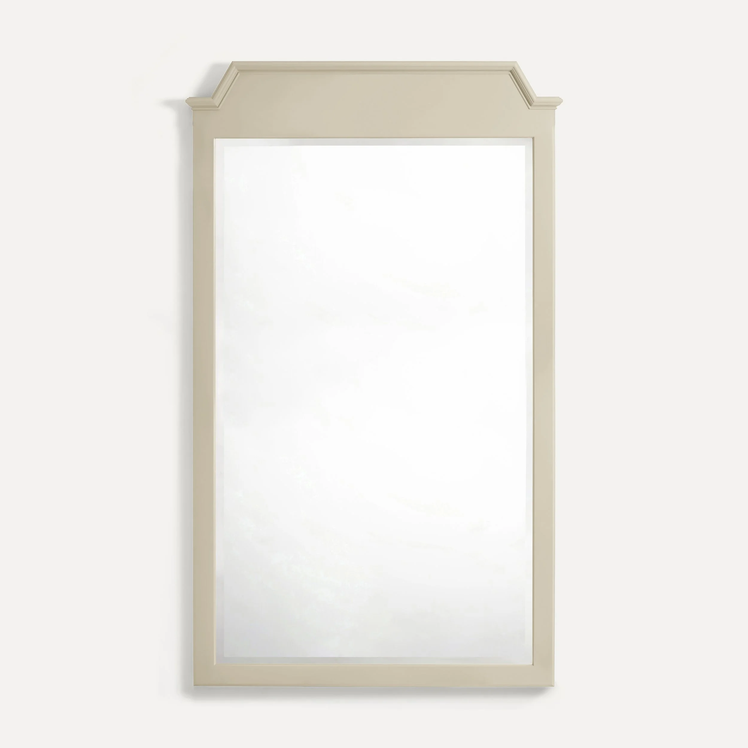 Rustic style semi bespoke hand painted traditional backless wooden mirrors designed by Imperfect Interiors and Pilgrim House