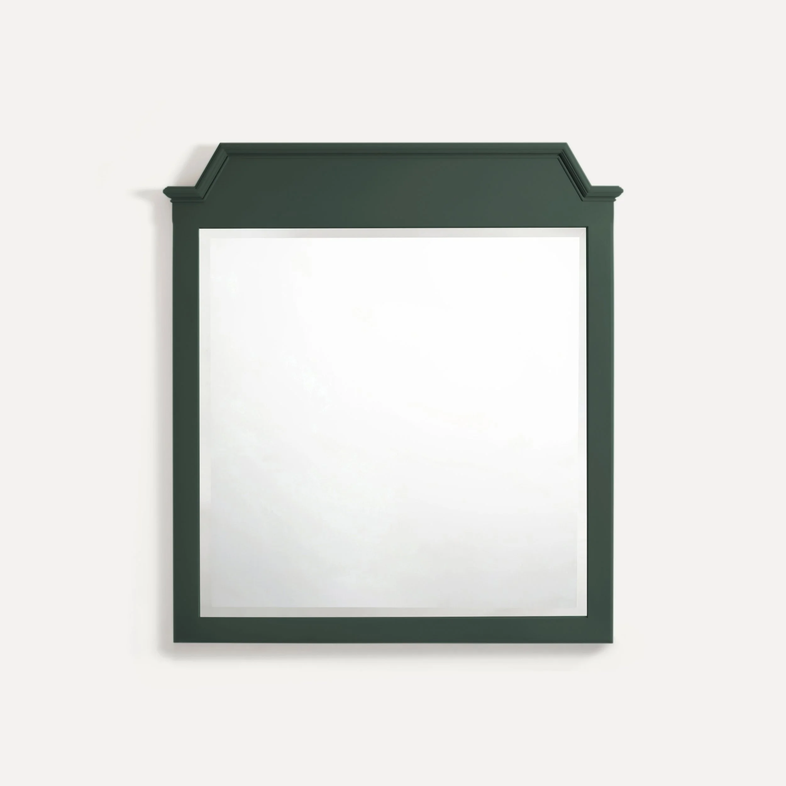 Rustic style semi bespoke hand painted traditional backless wooden mirrors designed by Imperfect Interiors and Pilgrim House