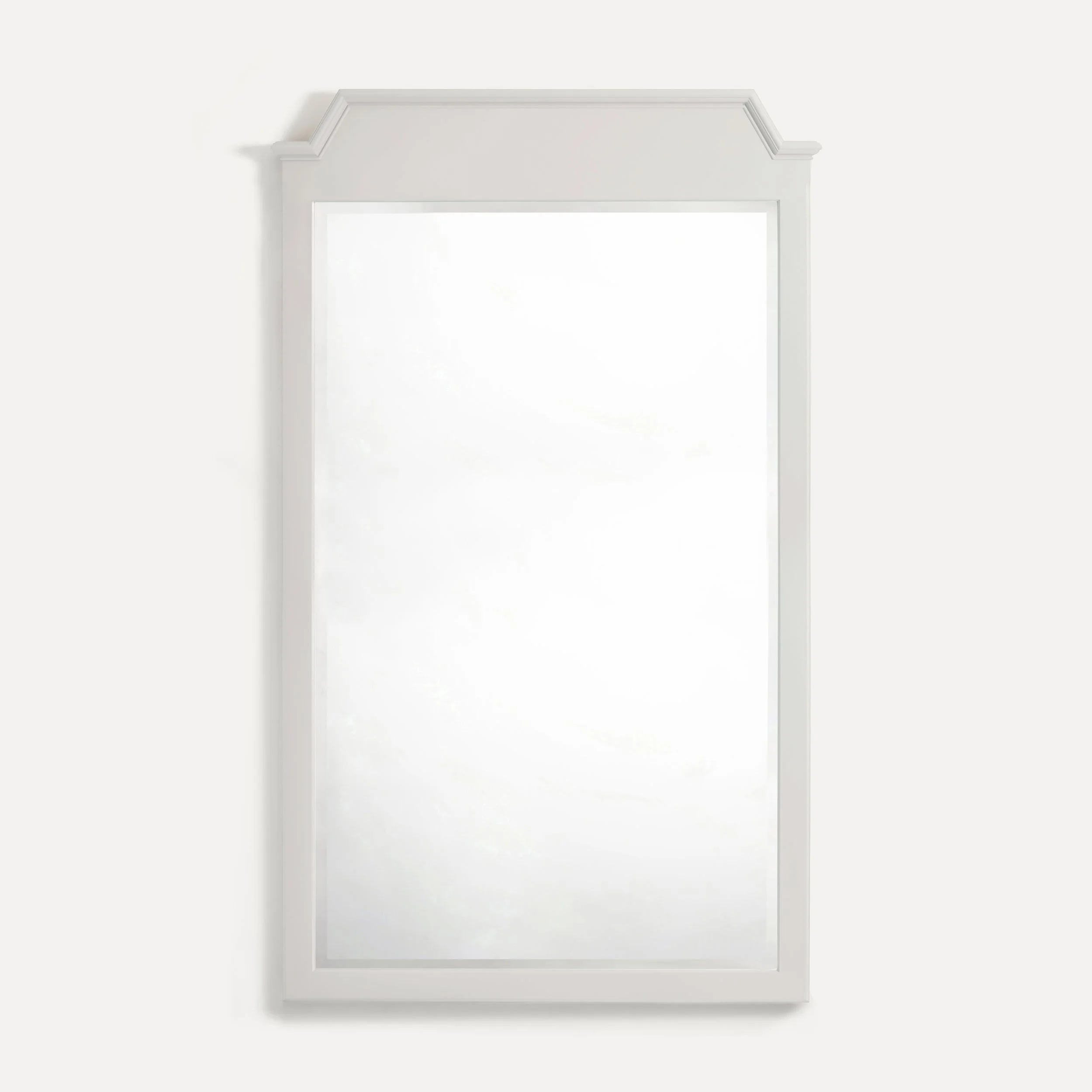 Rustic style semi bespoke hand painted traditional backless wooden mirrors designed by Imperfect Interiors and Pilgrim House