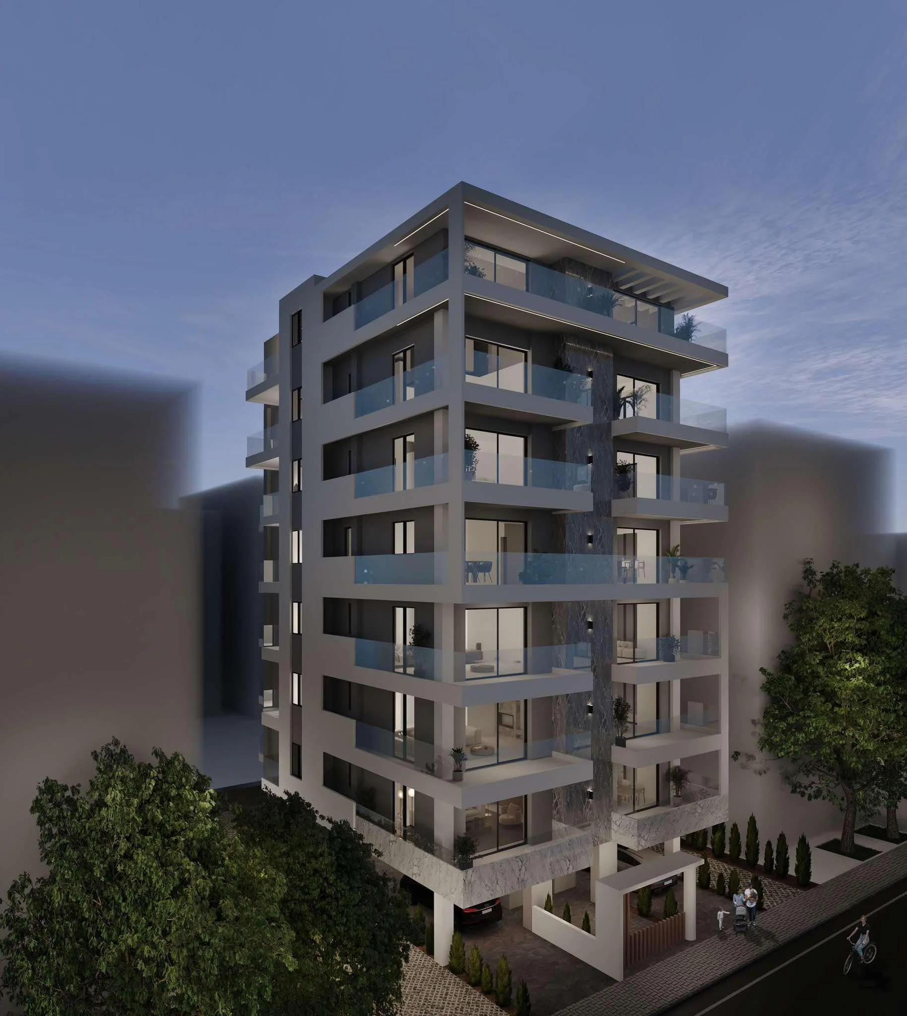 7-storey residential building on Aristofanous St, Kalamaria, Thessaloniki