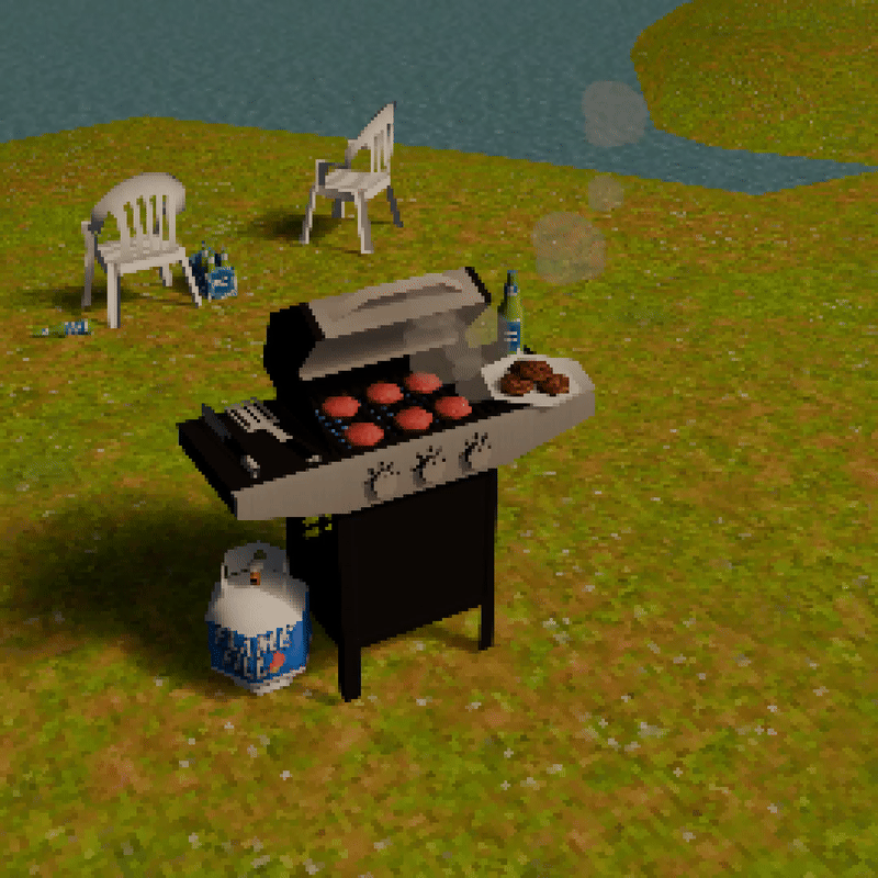A small video of an outdoor grill on a river - 2025
