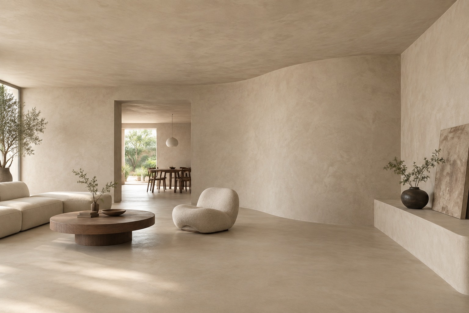 One Material Across Walls, Floors &amp; Ceilings