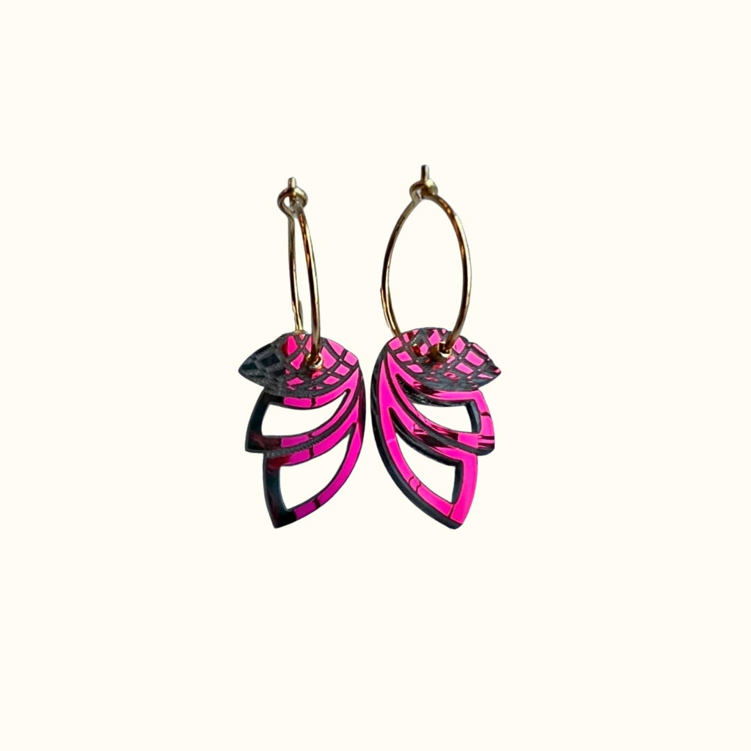Small Shades på creol hindbærpink Grube Graphics Jewellery.png