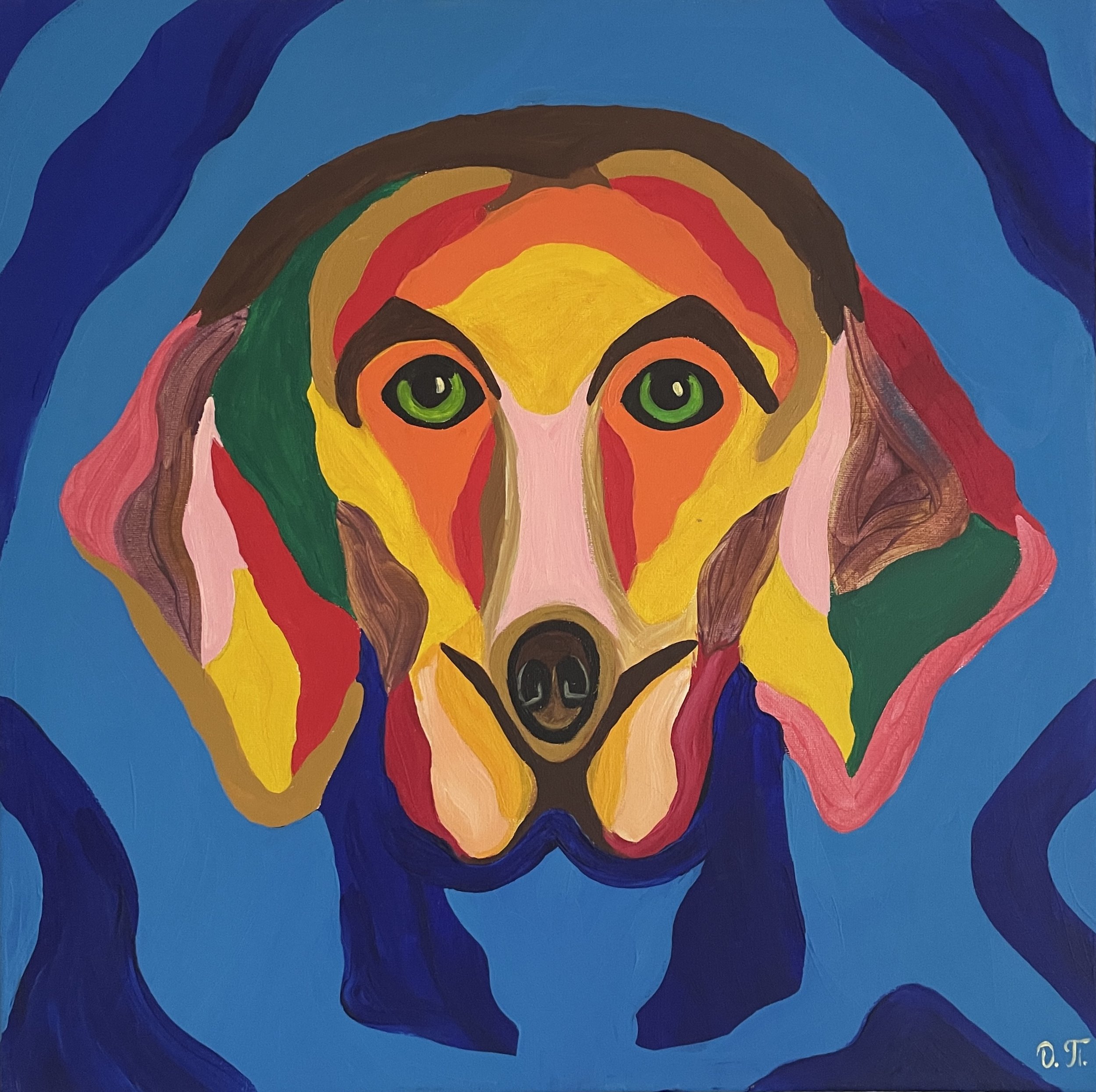  Dog Charlie (2018)  
50x50 cm, Acrylic on Canvas.