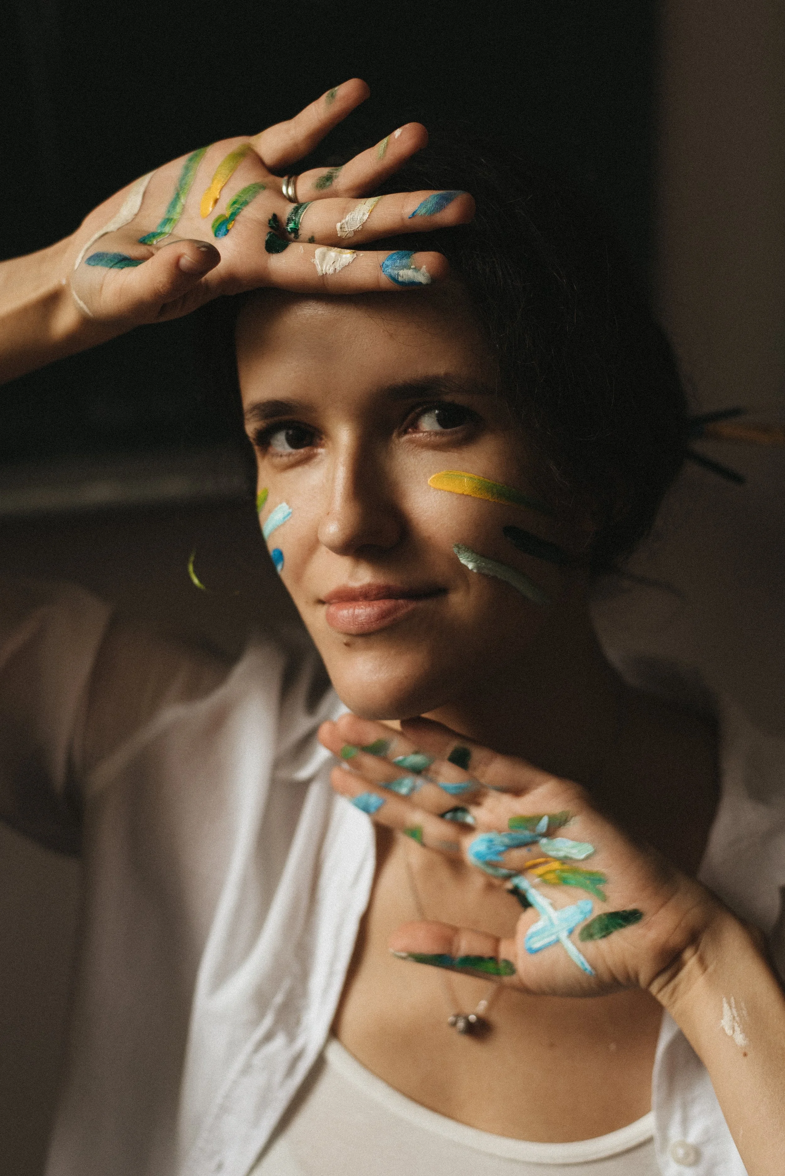 Who is Oleksandra Roche-Newton.  She is a visual artist working at the intersections of  naive art, pop art, abstraction, and symbolism.