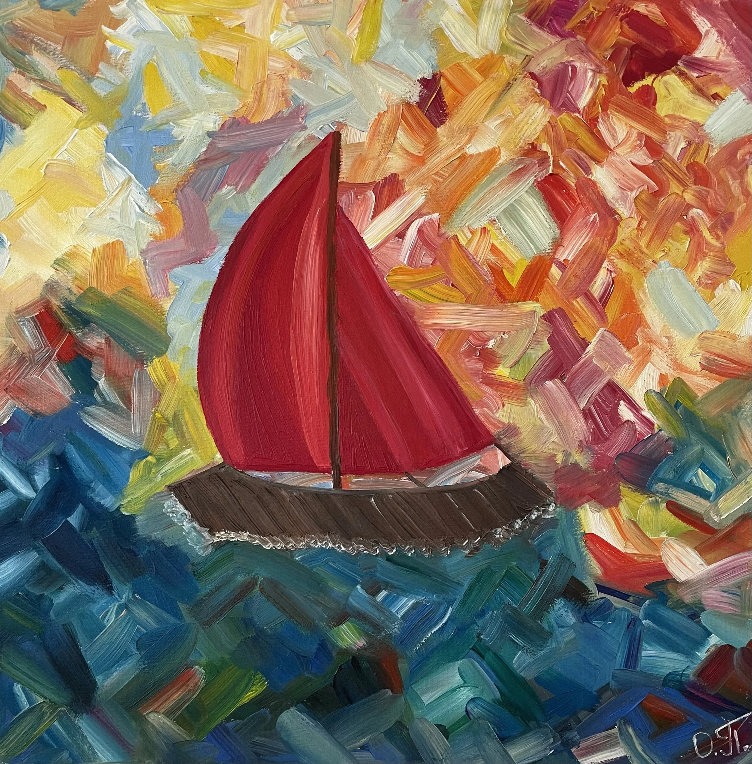  Wind in my Sails (2018)   
50x50 cm, Oil on Canvas.