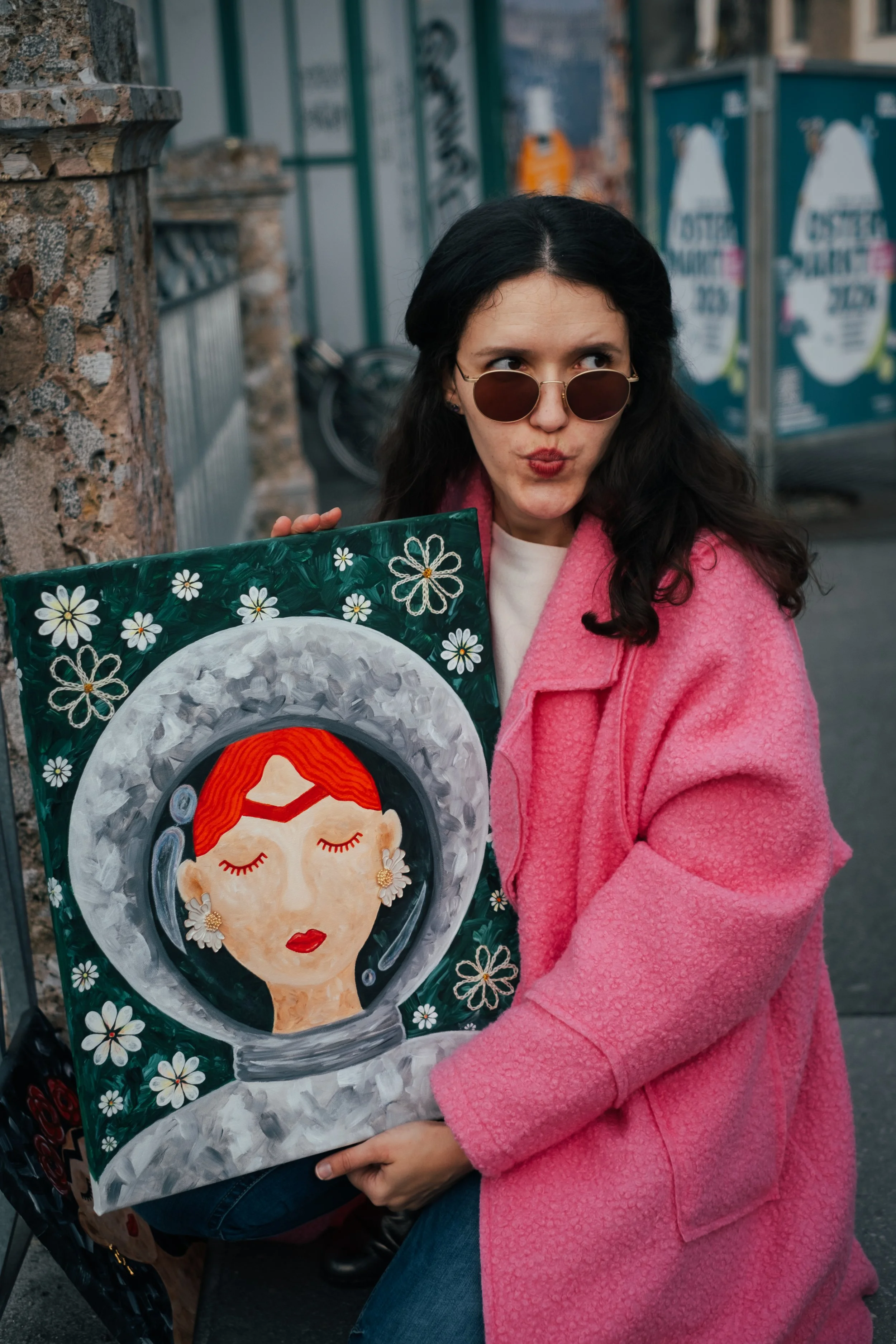 Inspired by a drive listening to Elton John and the desire for a peaceful escape, I created Space Frida. To me, the universe isn't a cold, empty place—it’s an internal sanctuary filled with the smell of fresh grass and fields of daisies. You don't ne