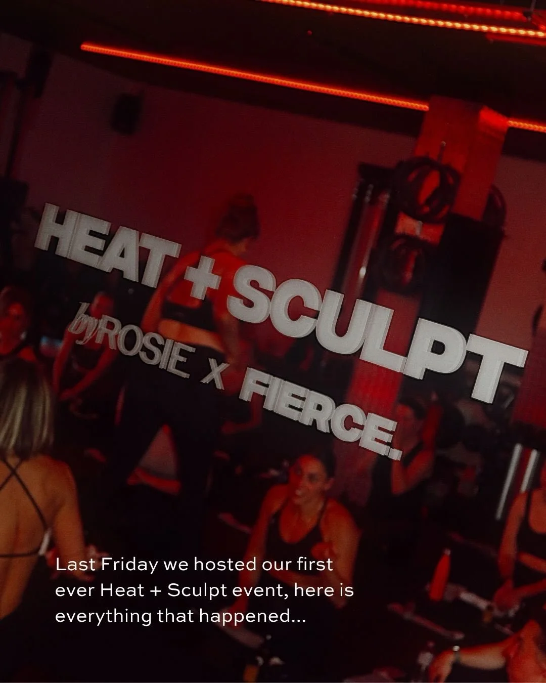 in case you missed it&hellip; here&rsquo;s what went down at our first ever Heat + Sculpt event ❤️&zwj;🔥

a full room sweat, and ladies leaving stronger and more snatched after a masterclass of at home lymphatic techniques, lymphatic focused Pilates
