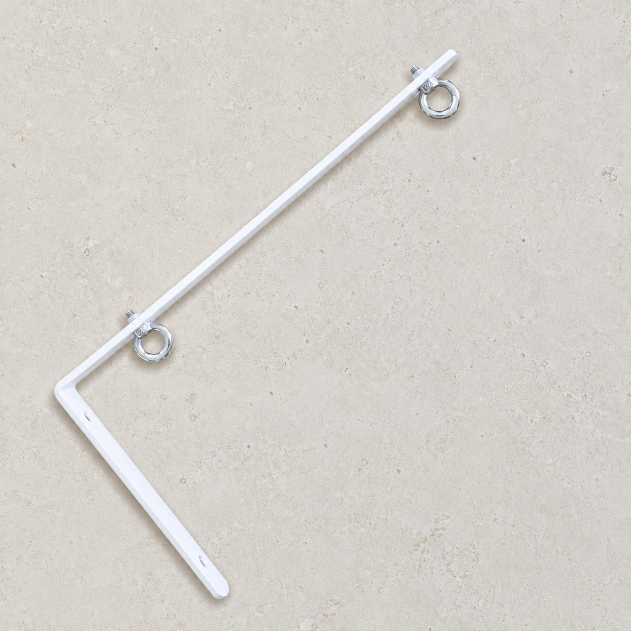 White wall bracket for business signage.