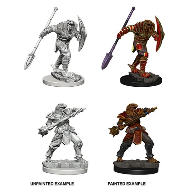 WizKids - D&D Nolzurs Marvelous Miniatures: Dragonborn Male Fighter with Spear - Wave 5