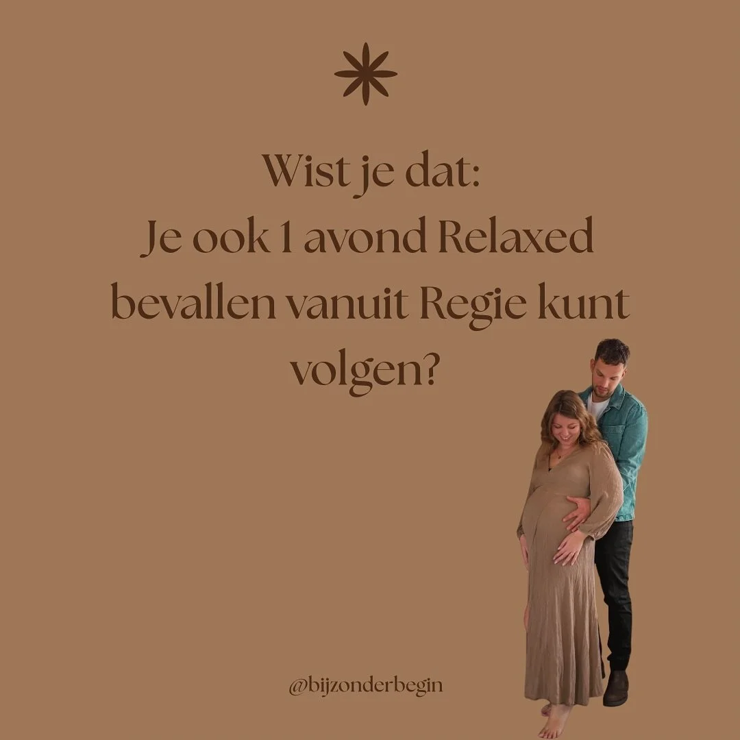 Twijfel je nog of het volledige Relaxed Bevallen vanuit Regie programma bij jou past? Join ons bij the basics! Een hele mooie basis waar je aan het einde van de avond heeeel veel kennis hebt opgedaan en al veel meer vertrouwen voelt in jouw lijf.
Je 