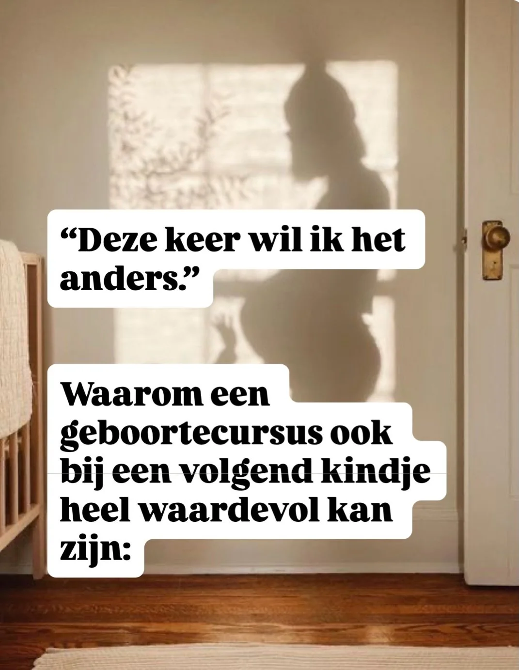 Veel vrouwen denken dat een geboortecursus
alleen voor hun eerste kindje is. Maar juist als je al eens bevallen bent, weet je hoe het is en kun je denken; deze keer wil ik het anders ervaren.

In Relaxed Bevallen vanuit Regie
bereid je je verdiepend 