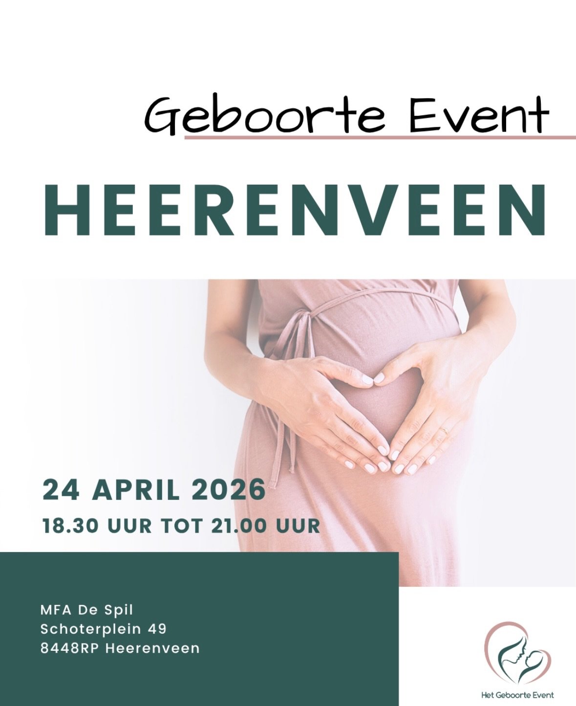 24 april sta ik op het Geboorte Event in Heerenveen 😍
Daar wil je bij zijn als je zwanger bent of net moeder bent geworden 🙌🏻

Ik sta er met Bijzonder Begin en neem je graag mee in hoe jij vol vertrouwen kunt gaan bevallen, samen met je partner al