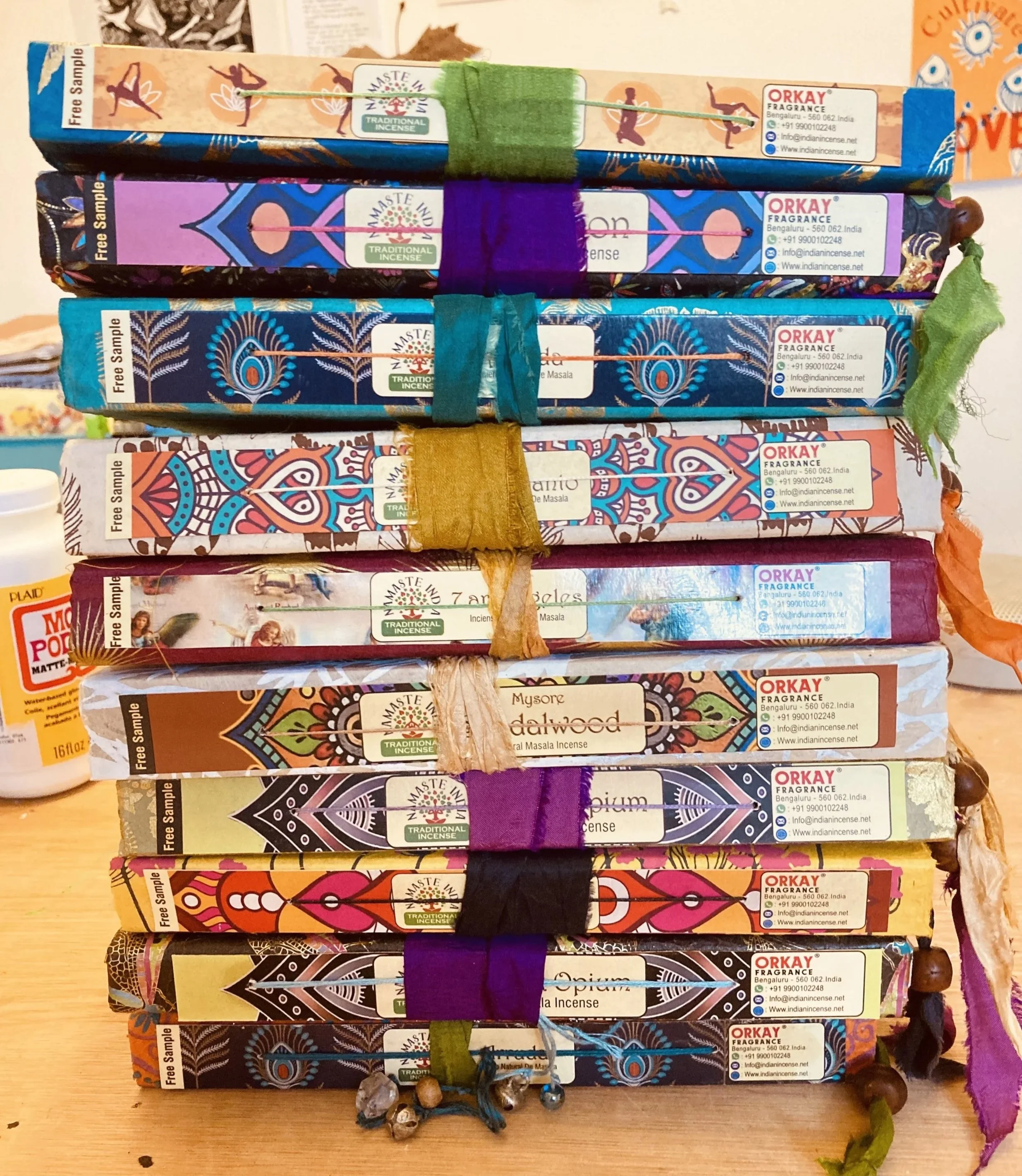 Incensed: experimental cartonera inspired, post-consumer handmade journals project. 2026