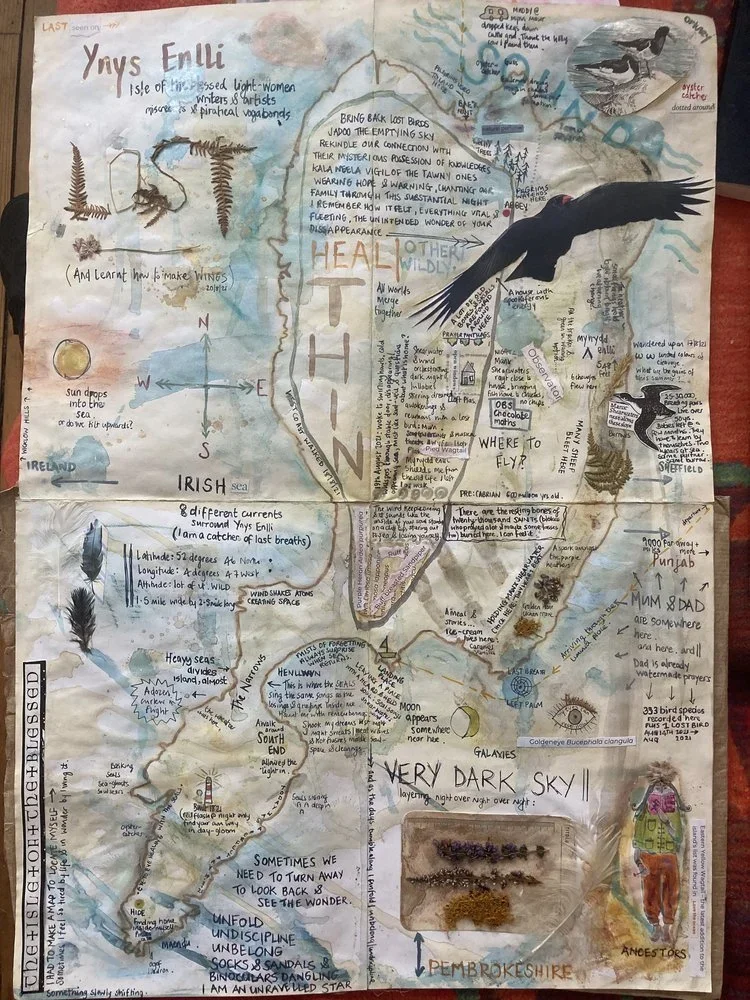 Write4Work/Ynys Enlli Writing Residency: exploring therapeutic map journaling