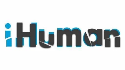 Text that reads 'iHumans' with stylized font and colors