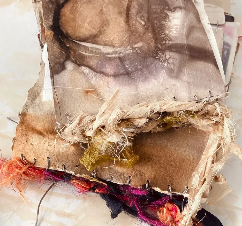 Handmade artist books exploring relationships, flight, migration. Two of a set of three.