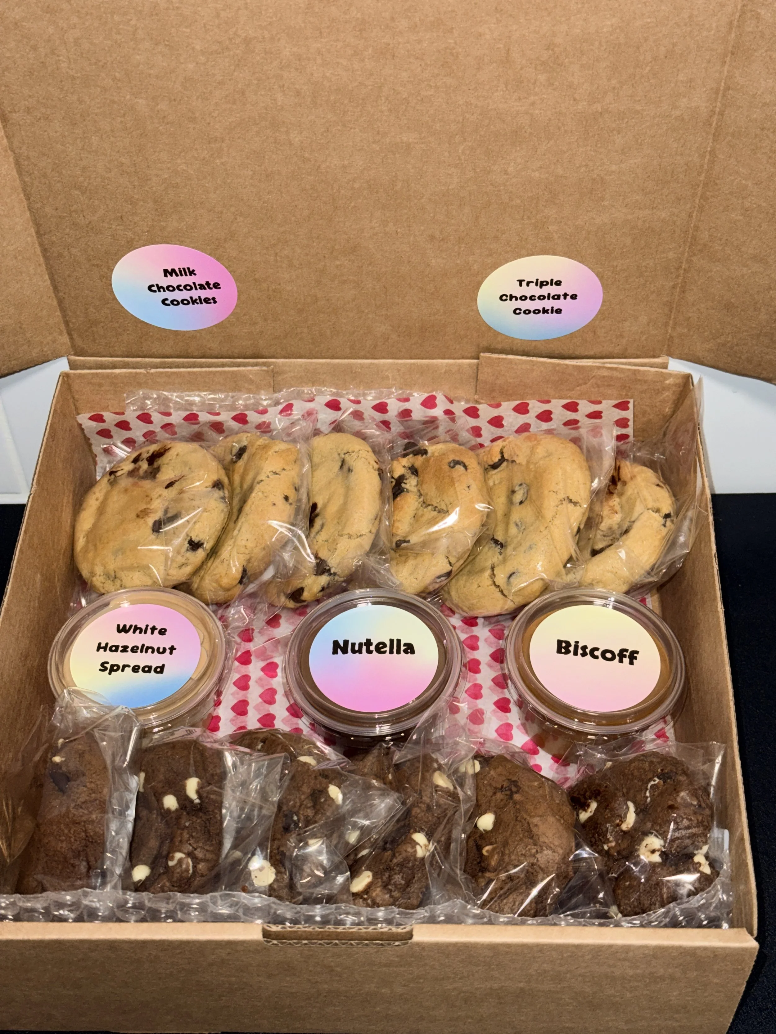 Cookie Dipping Box's  With A Choice Of 3 Dips