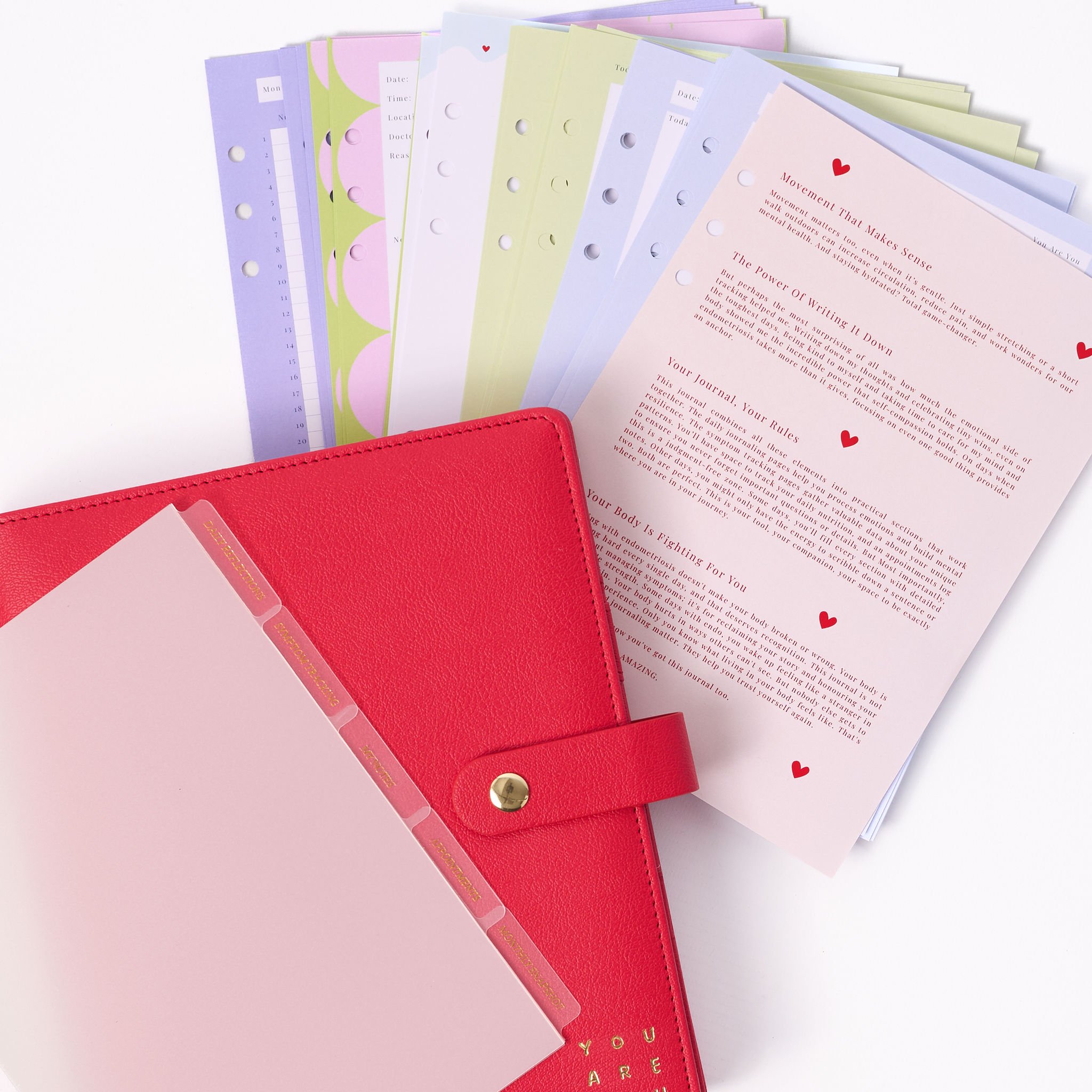 Endometriosis Wellness Journal - Scarlet Red